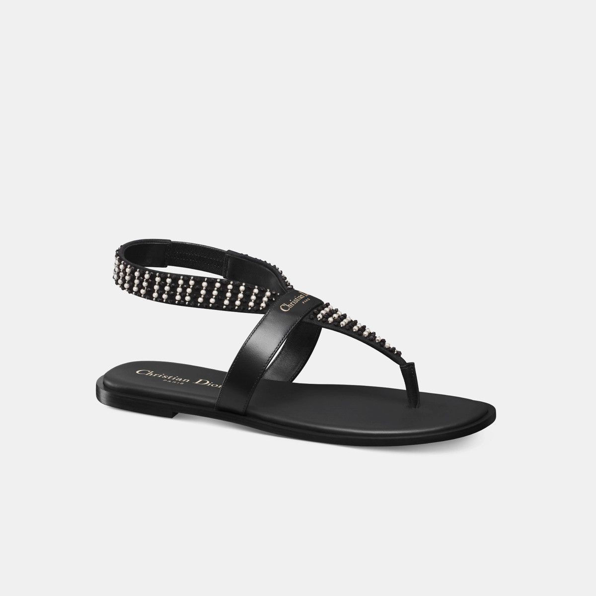 Dior o1bcso1str0226 Dior Eclat Thong Sandal in Black Size US 5 / IT 35 - 2 Thumbnail