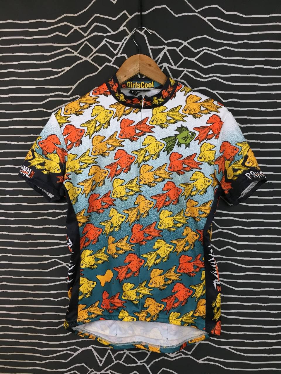 Vintage Primal Wear "GirlsCool" Goldfish Retro Cycling Jersey Size M / US 6-8 / IT 42-44 - 1 Thumbnail