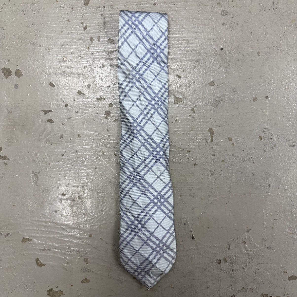 Burberry Vintage Burberry Nova Check Blue Classic Silk Tie Size ONE SIZE - 1 Thumbnail