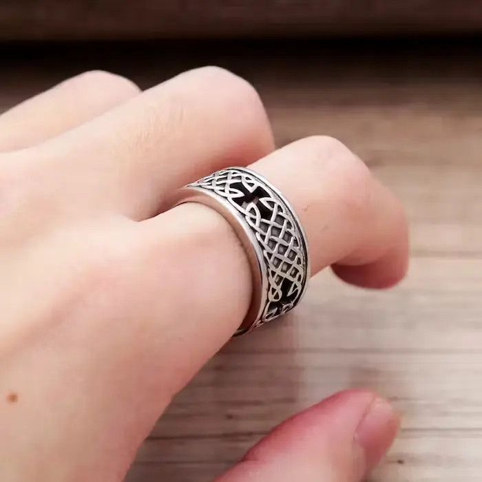 Jewelry Celtic Knot Biker Ring Size ONE SIZE - 3 Thumbnail