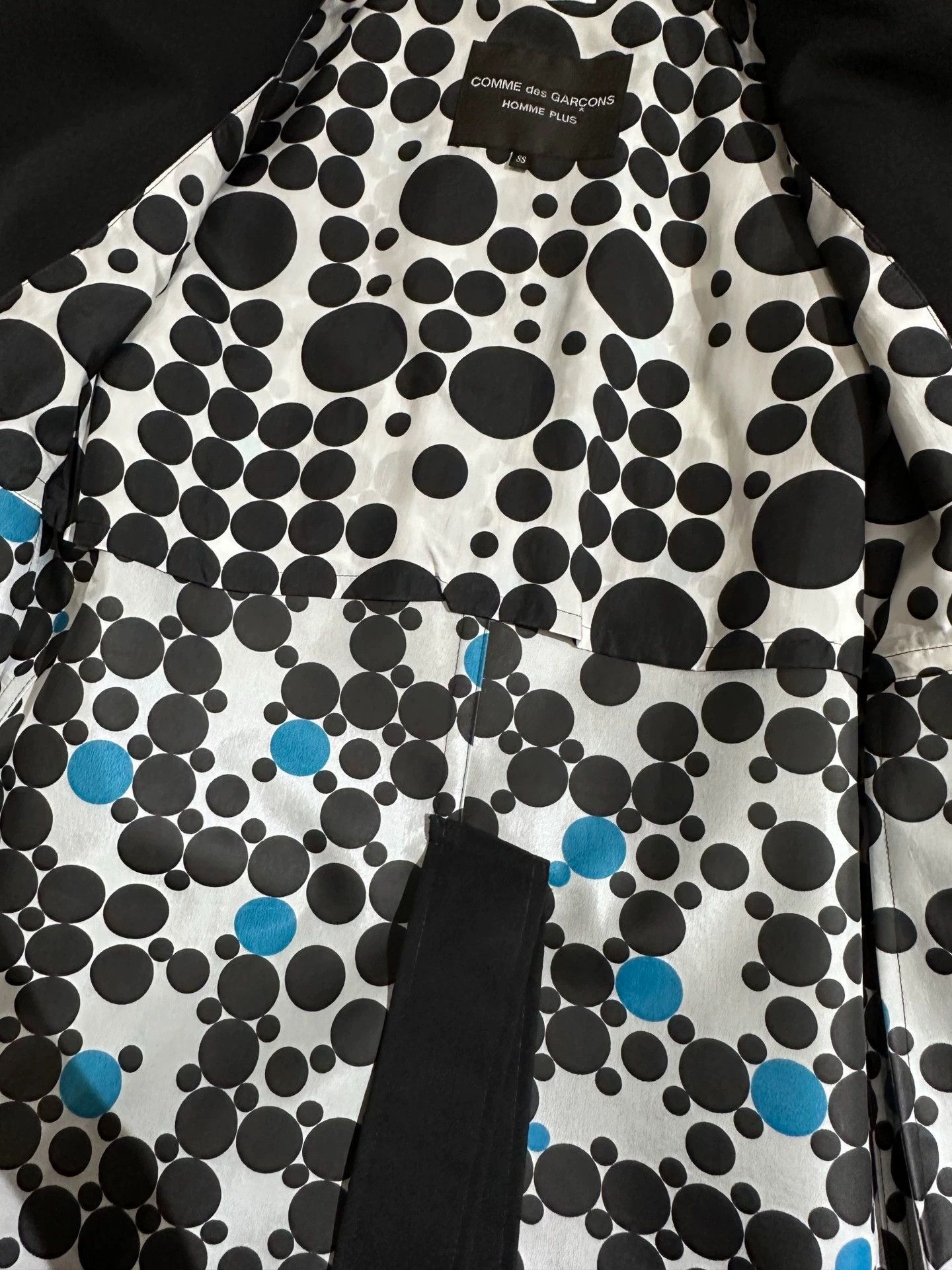 Comme des Garcons CDG 2009ss Homme+ Black Polka Dot Lining Jacket SS Size US XS / EU 42 / 0 - 6 Thumbnail