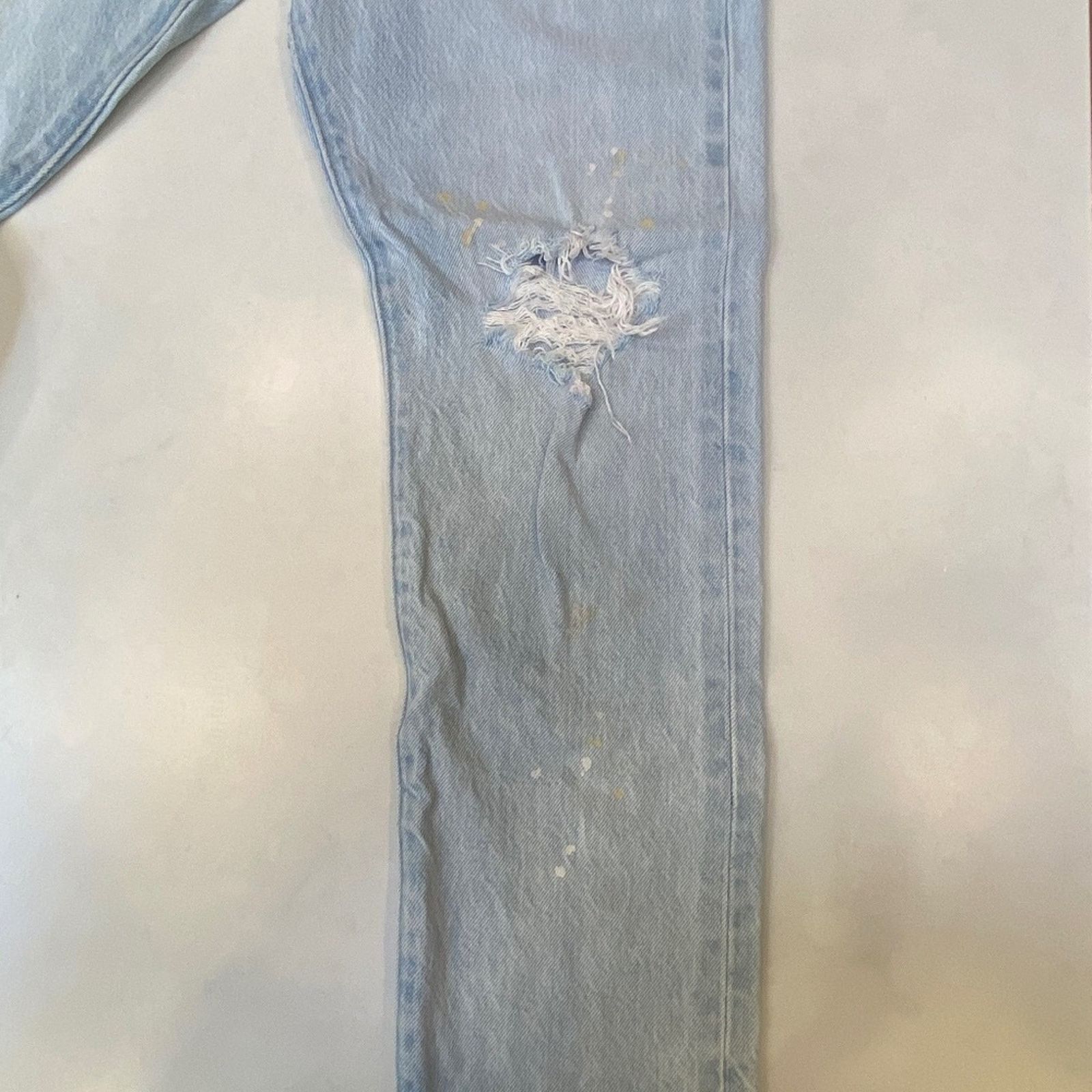 Levi's Levi 501 Skinny Button-Fly Distressed Raw Hem Jeans - 27x28 Size 27" / US 4 / IT 40 - 3 Thumbnail