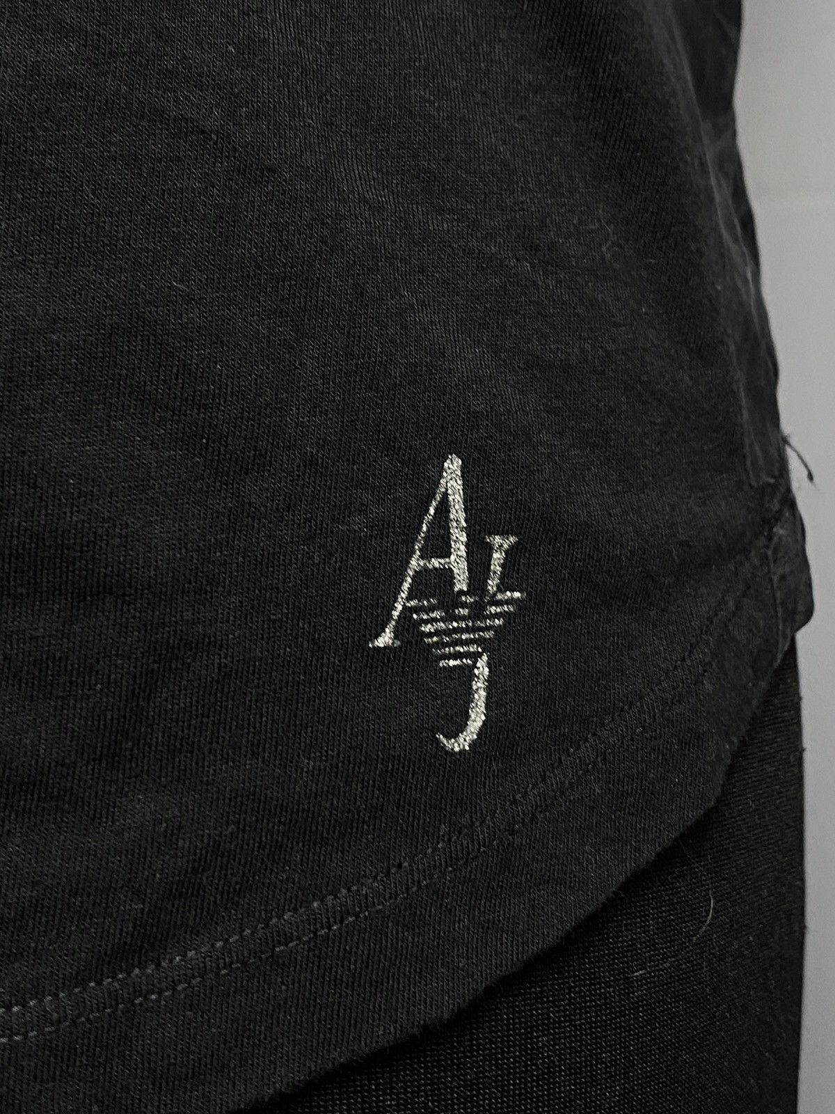 Armani Armani Jeans Black Mixed-Fabric Top XS Modal Front Silk Back Size XS / US 0-2 / IT 36-38 - 8 Thumbnail
