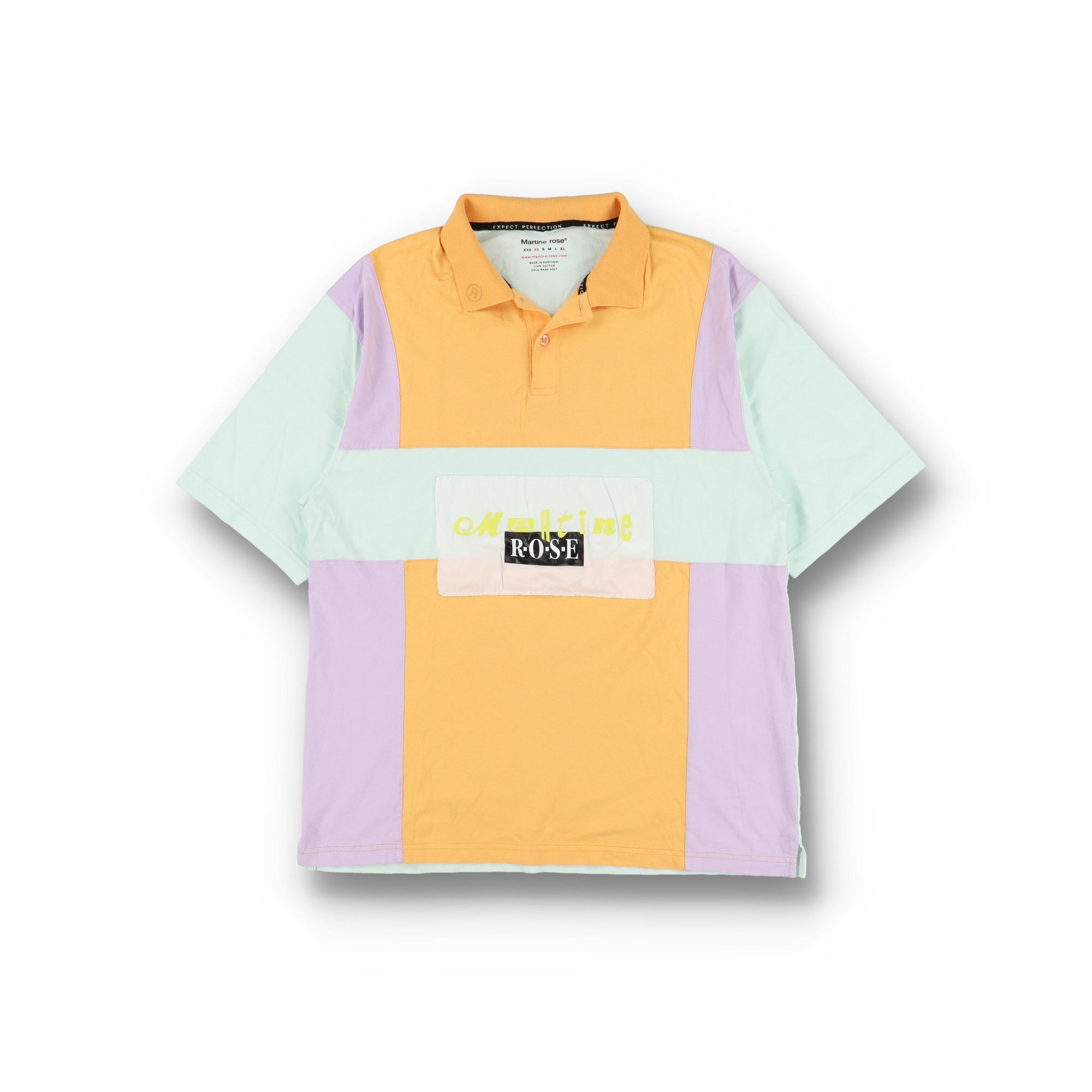Martine Rose Multicolour Panelled Oversized Logo Polo Size US XS / EU 42 / 0 - 1 Thumbnail