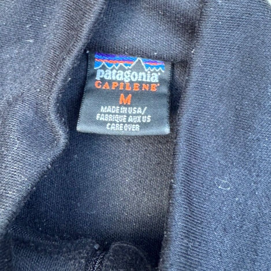 Patagonia VINTAGE Patagonia Capilene Midweight Cool Cold Base Layer Shirt Black Men’s M 1/2 Zip Shirt Black Size US M / EU 48-50 / 2 - 4 Thumbnail