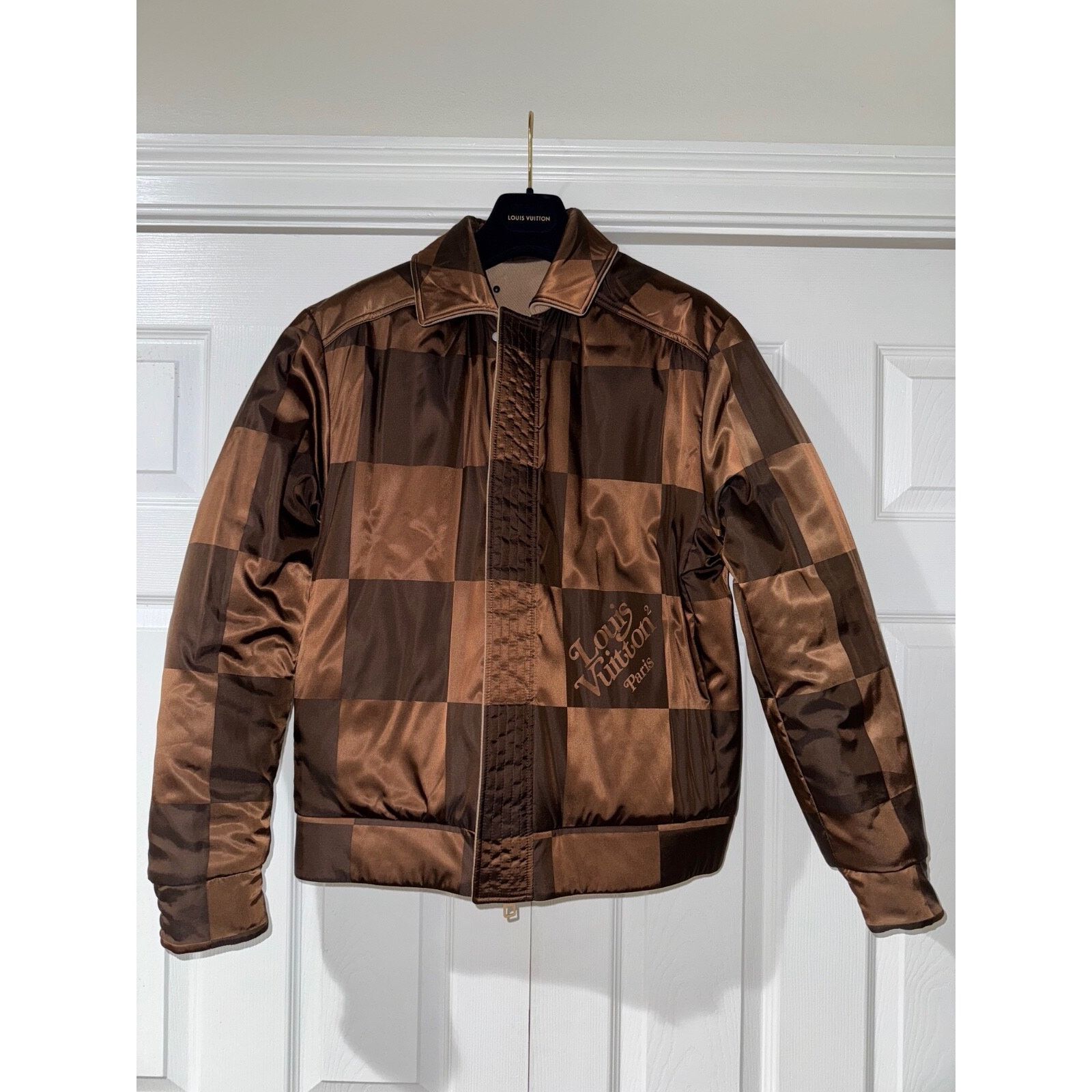 Louis Vuitton Louis Vuitton Nigo Damier Bomber Camel Beige Brown Jacket 48 Size US M / EU 48-50 / 2 - 16 Thumbnail