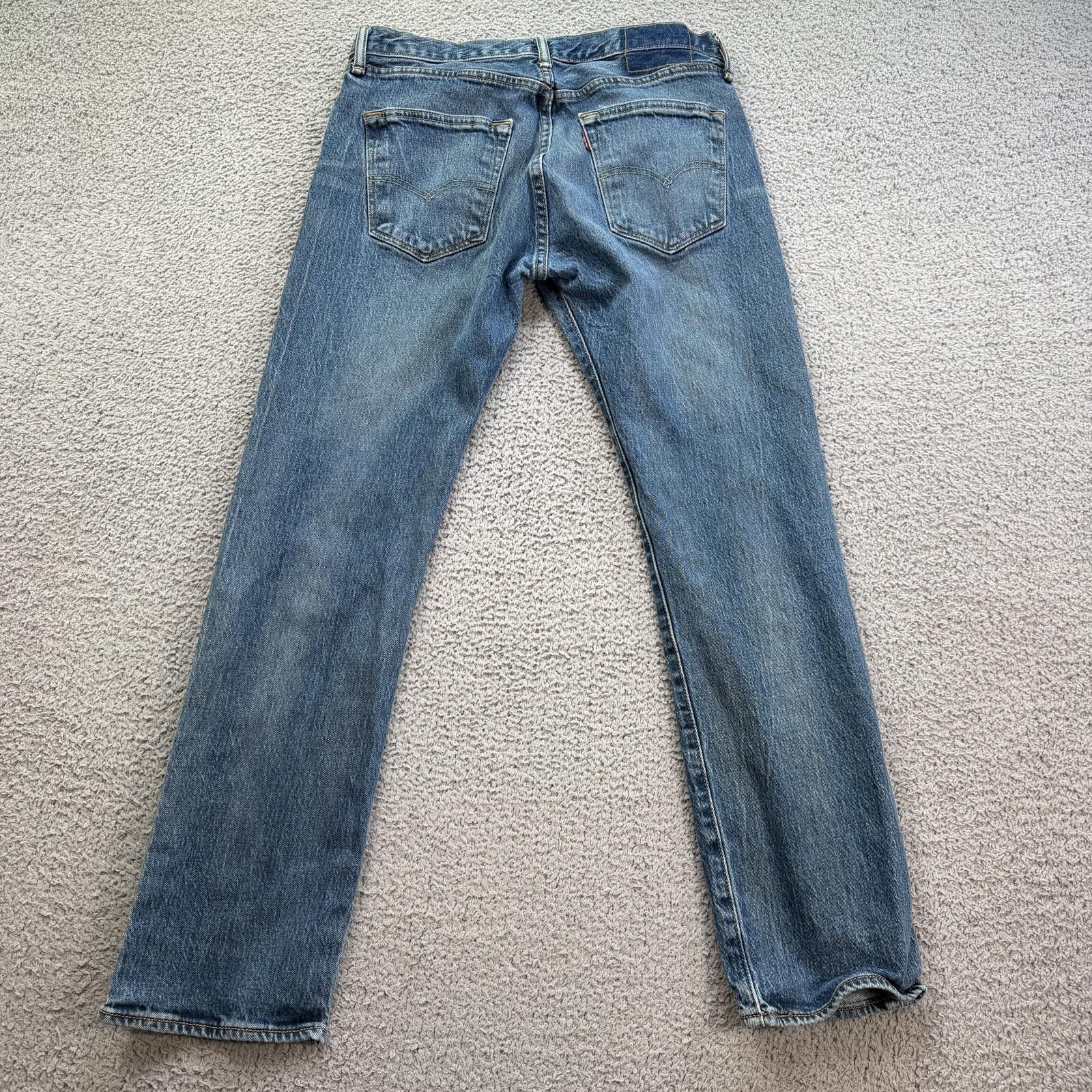 Levi's Levis 514 Slim Straight Jeans Mens 32x30 Blue Wash Faded Size US 32 / EU 48 - 2 Thumbnail