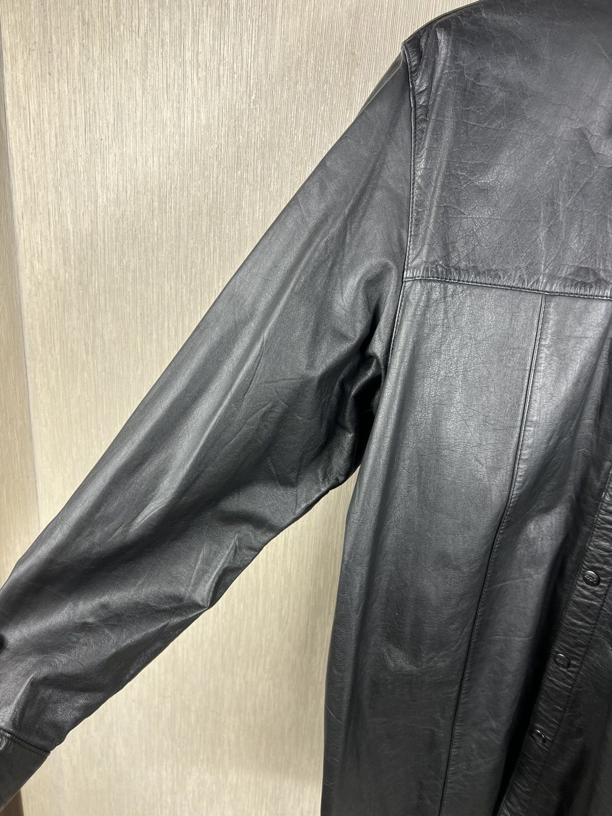 Guidi Vintage 90s avant garde leather shirt button up with pocket Size US M / EU 48-50 / 2 - 18 Thumbnail