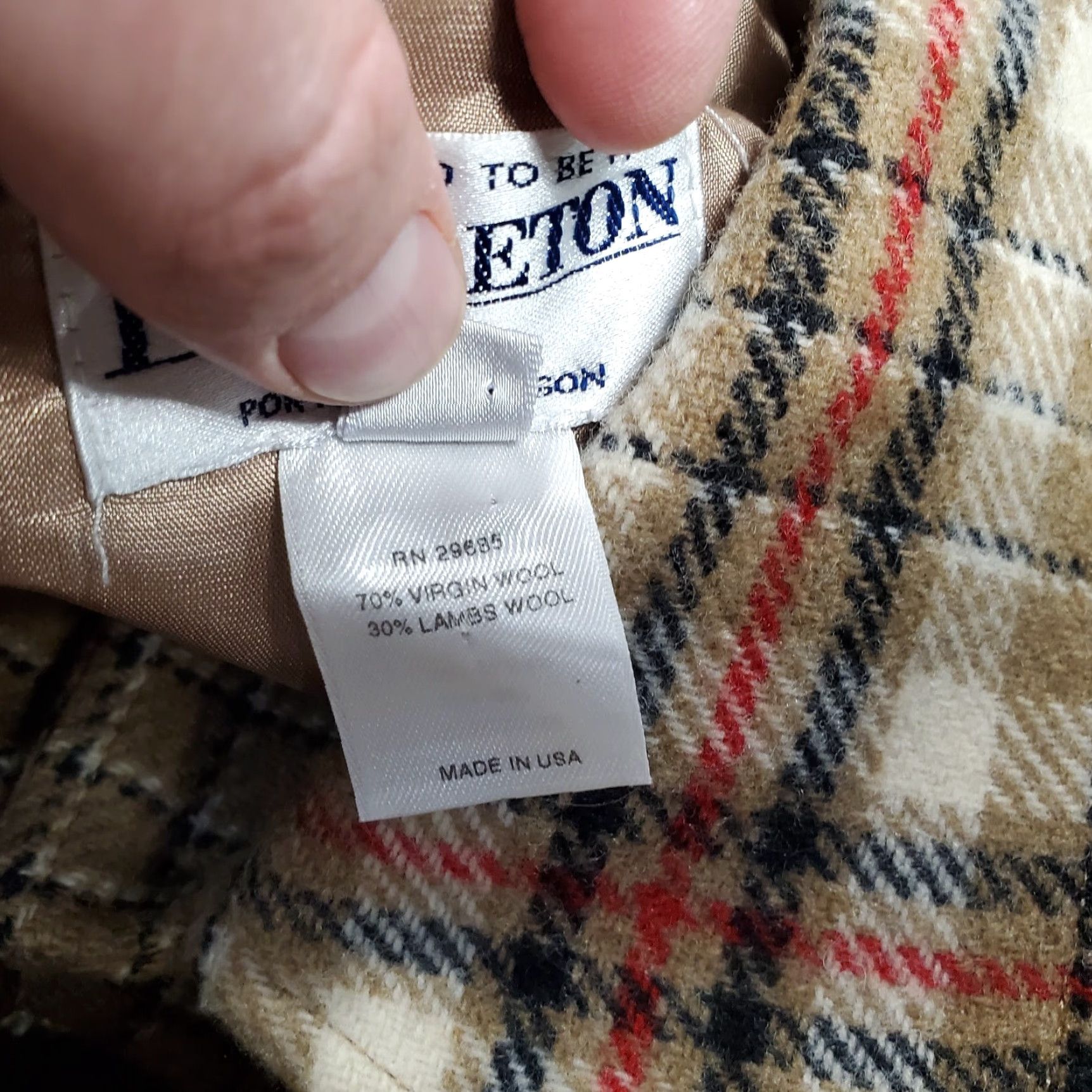 Pendleton Pendleton Jacket Shacket Womens Large Beige Wool Lined Plaid Coat Made In USA Size L / US 10 / IT 46 - 8 Thumbnail