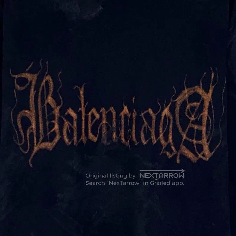 Balenciaga Balenciaga Black Mud-Dyed Sanskrit Logo Letter Cotton Roun Size US XS / EU 42 / 0 - 4 Thumbnail