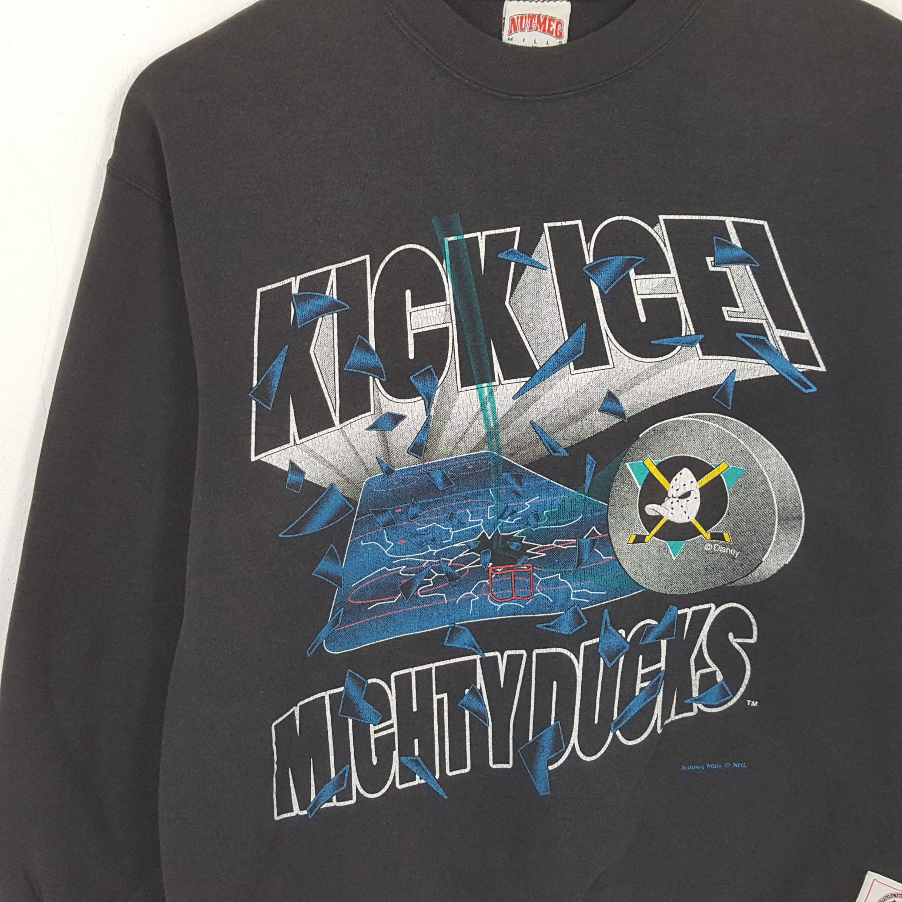 NHL × Nutmeg × Vintage MIGHTY DUCKS NHL DISNEY Ice Hockey Team Vintage Sweatshirt Size US L / EU 52-54 / 3 - 2 Thumbnail
