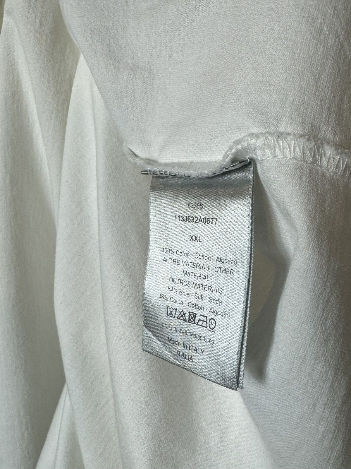 Dior Dior White Monogram Oblique Jacquard Layered Silk Tee - XXL Size US XXL / EU 58 / 5 - 10 Thumbnail