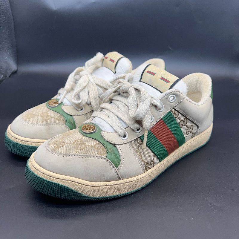 Gucci Gucci Screener Vintage Sneakers in Green - Size US 8.5 / EU 41-42 - 1 Thumbnail