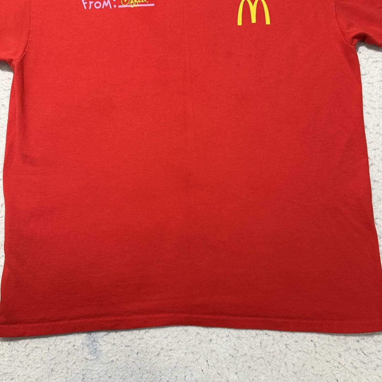 Gildan McDonald's Large Cardi B Offset Collab Logo Employee T Shirt Size US L / EU 52-54 / 3 - 6 Thumbnail
