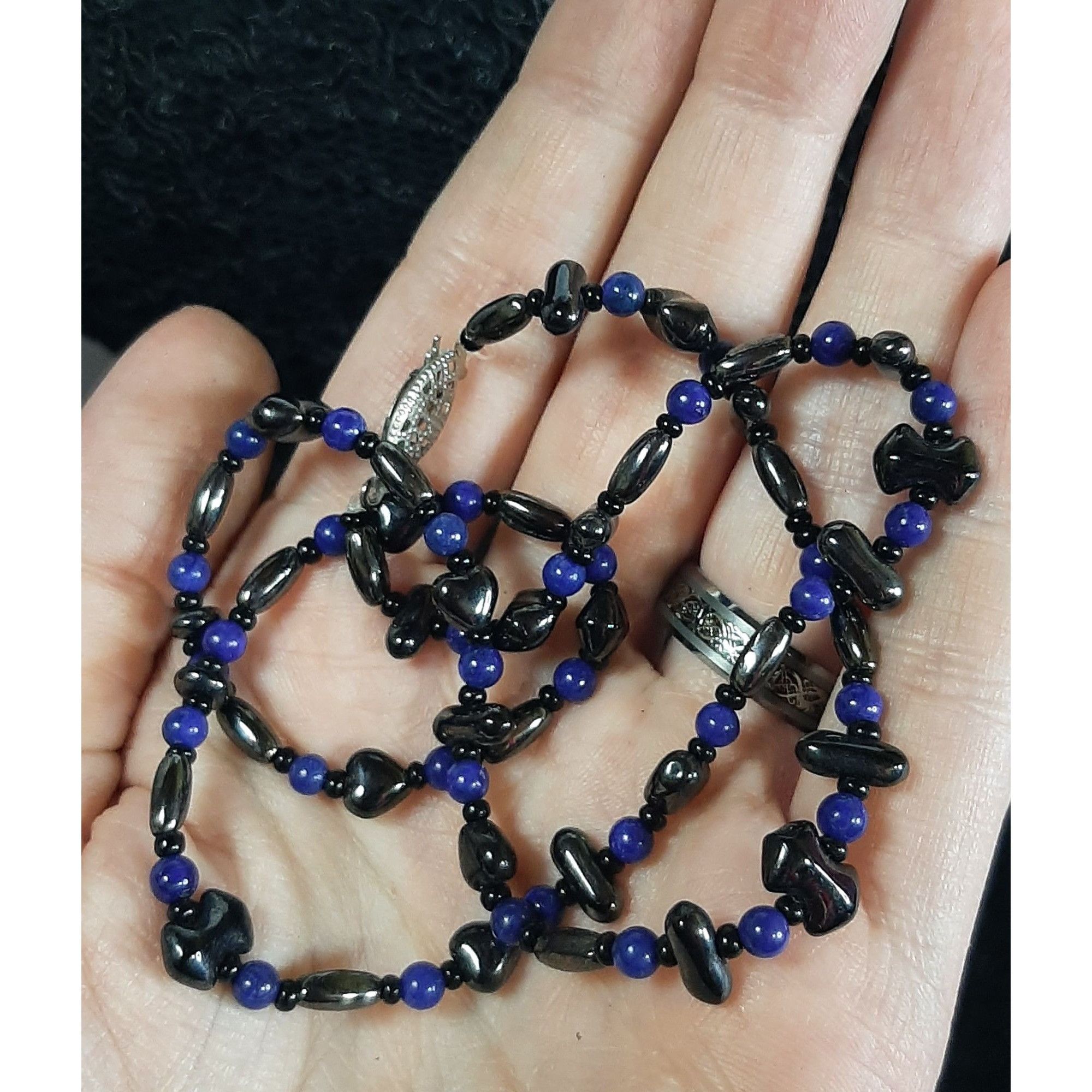 Other Casual Black And Blue Beaded Necklace Size ONE SIZE - 2 Thumbnail