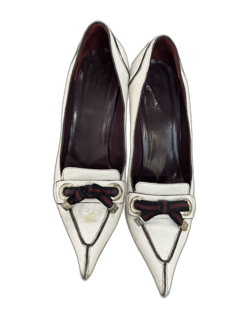 Gucci Gucci White High Heels with Classic Design Size US 8 / IT 38 - 1 Thumbnail