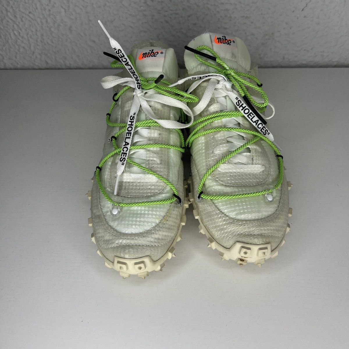 Nike × Off-White Nike Off-White Waffle Racer SP White Electric Green Size US 8 / EU 41 - 2 Thumbnail