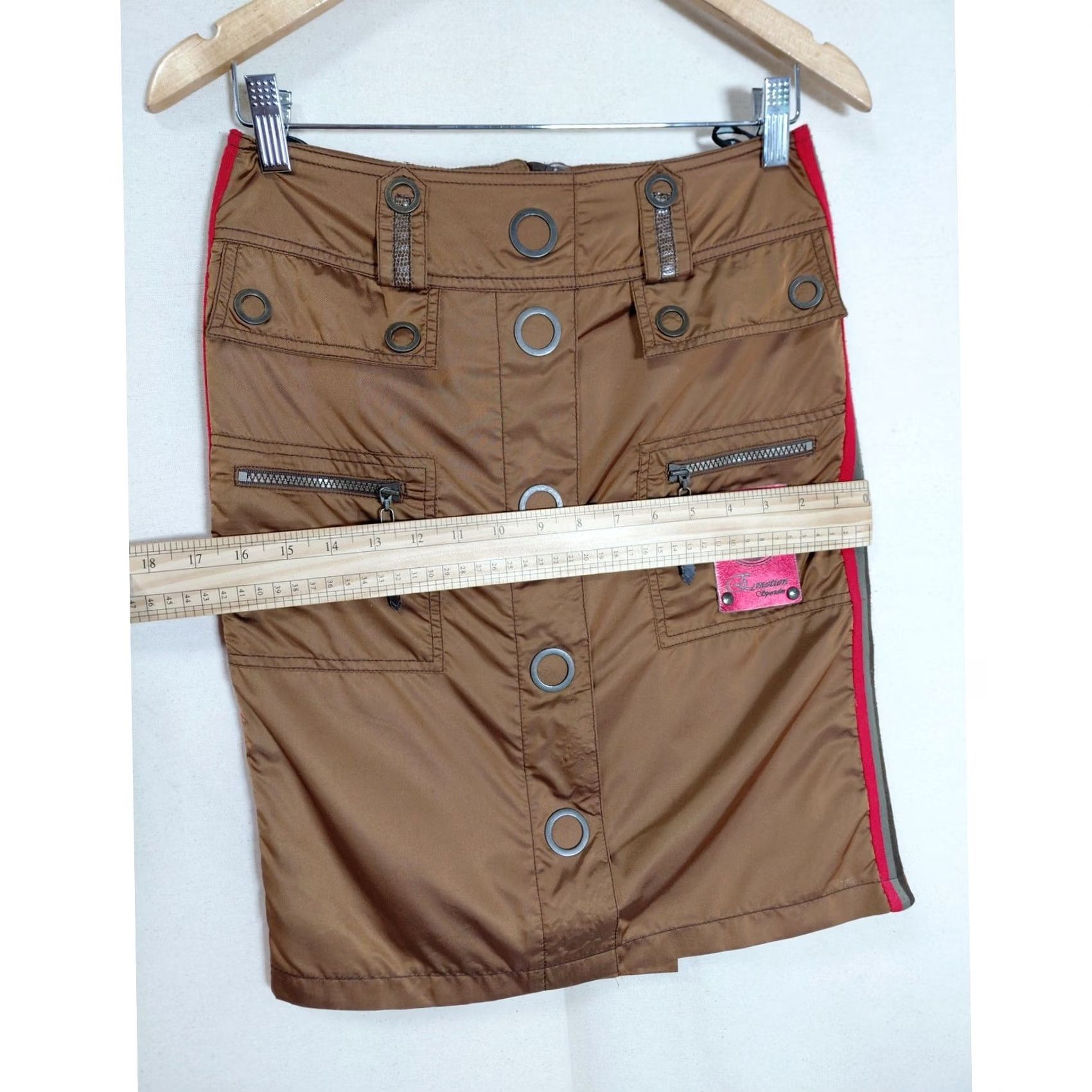 Vintage NWT SPORTALM KITZBUHEL Skirt Women EU34 Brown Pockets Knee Length A-Line Solid Button Zipper Casual Travel Austria"} Size 24" / US 00 / IT 34 - 6 Thumbnail