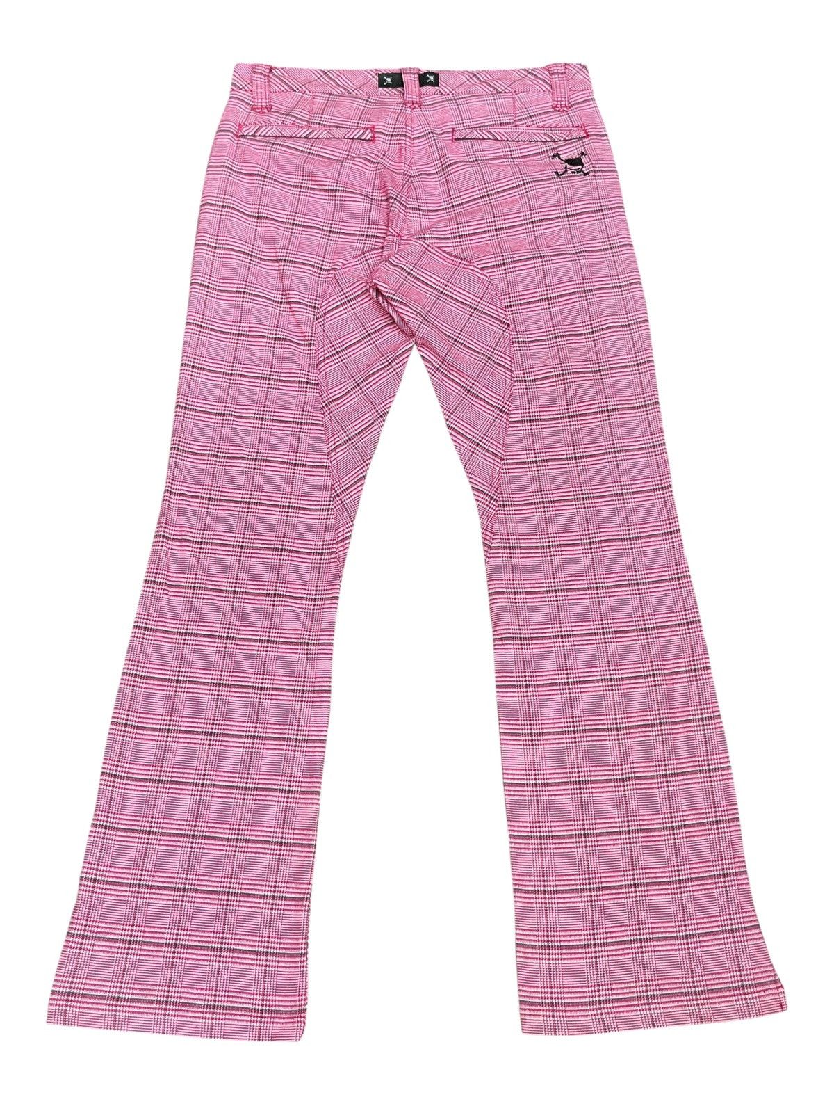 Oakley Vintage Oakley Skull Pink Houndstooth Flare Pants Rare Size 30" / US 8 / IT 44 - 4 Thumbnail
