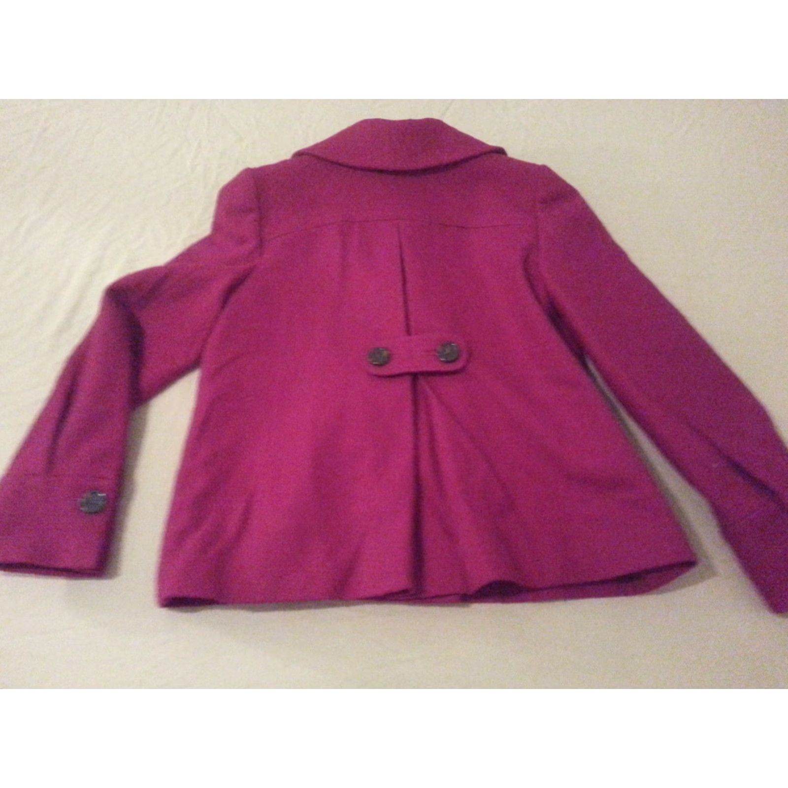 Banana Republic VINTAGE Banana Republic Coat Wool Purple Womens S Small Petite Coat Size S / US 4 / IT 40 - 2 Thumbnail