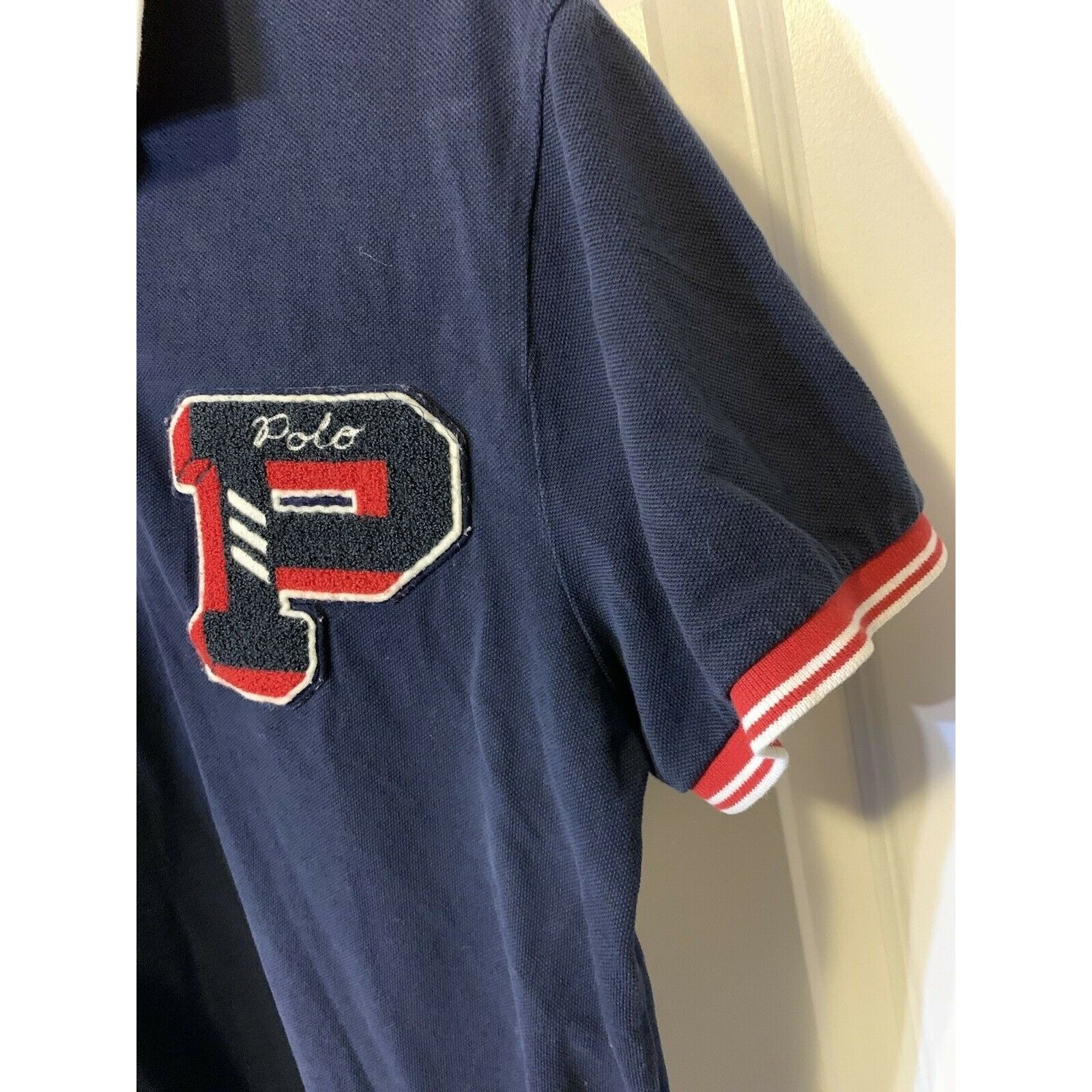 Polo Ralph Lauren VTG Polo by Ralph Lauren Men's M Rugby Polo Shirt Spell Out Size US M / EU 48-50 / 2 - 4 Thumbnail