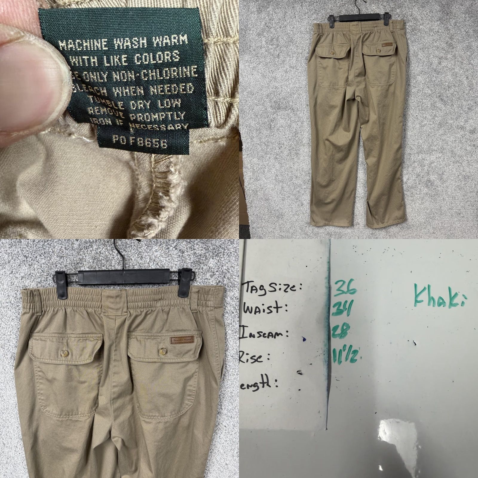 Vintage VINTAGE Scandia Woods Pants Mens 34x28 Khaki Pleated Workwear 90s Retro Canvas Cotton Size US 34 / EU 50 - 8 Thumbnail