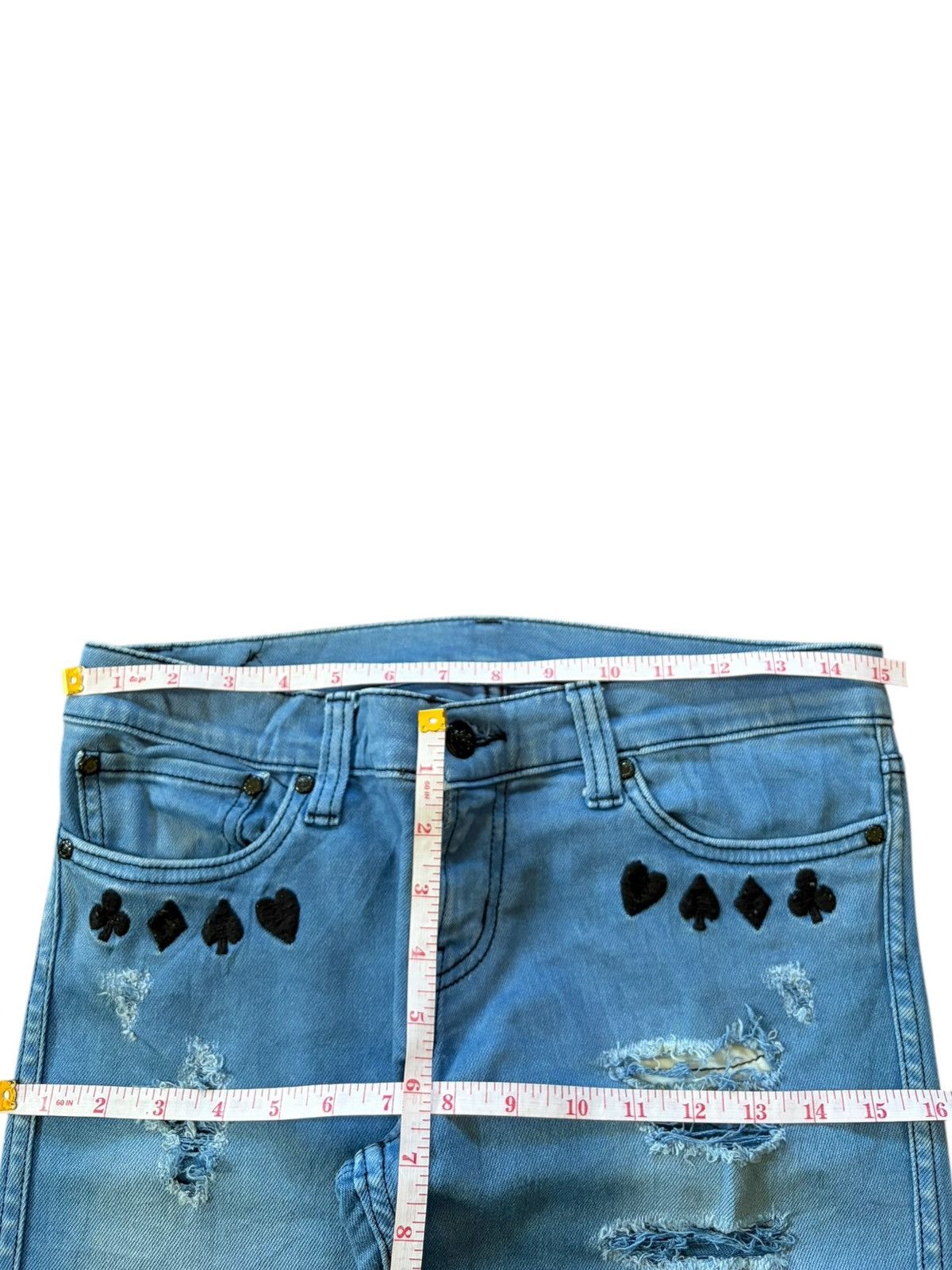 Ksubi Vintage Japanese Brand Embroidered Distressed Jeans Size 30" / US 8 / IT 44 - 6 Thumbnail