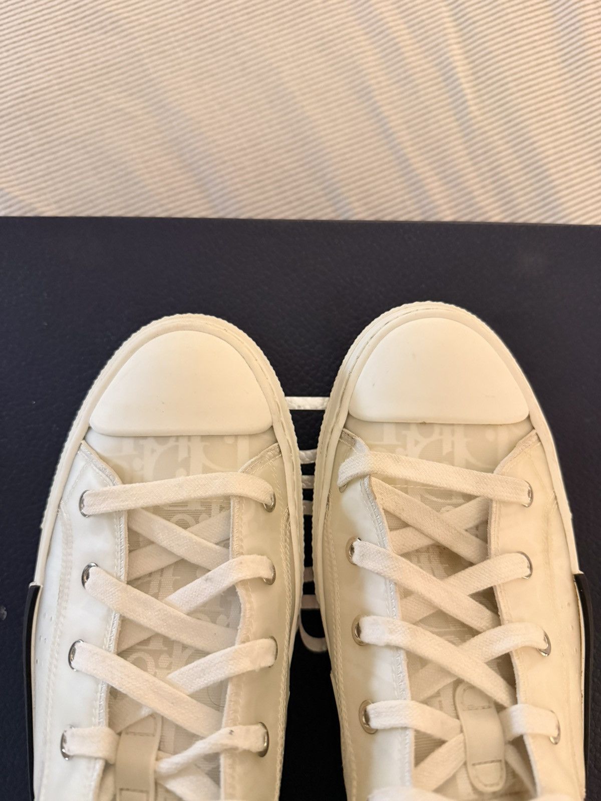 Dior Dior B23 High Top White Oblique Size 43EU Size US 10 / EU 43 - 10 Thumbnail