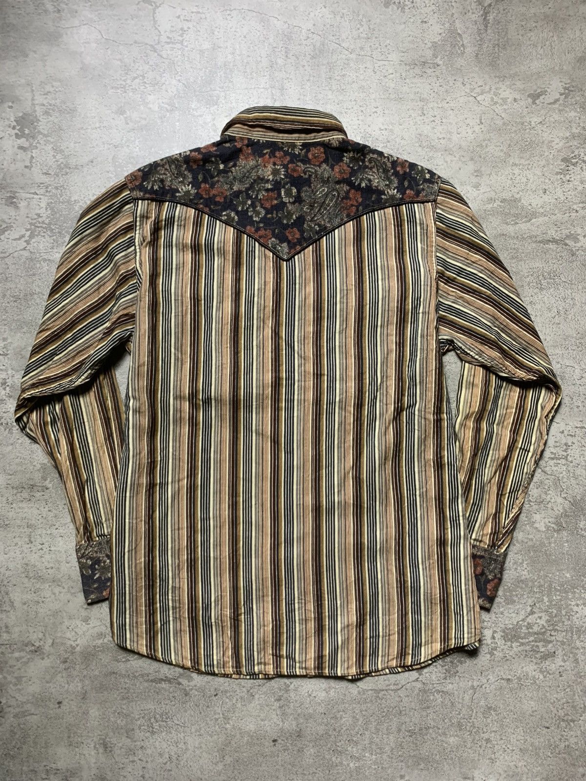 Japanese Brand 90s Japanese Ikka Striped Corduroy Western Shirt Size US L / EU 52-54 / 3 - 10 Thumbnail