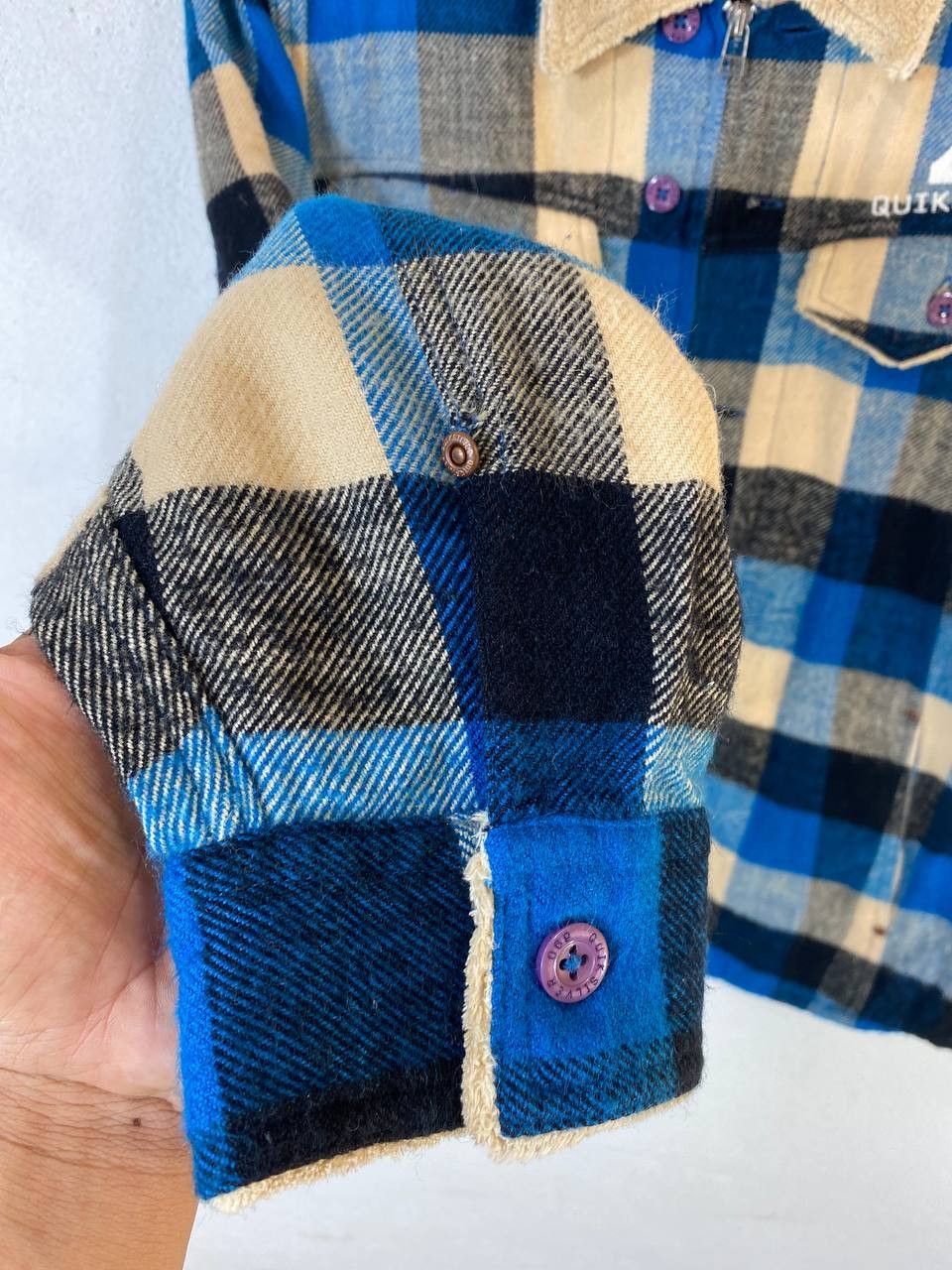 Quicksilver quicksilver shadow plaid flannel shirt fleece lining Size US M / EU 48-50 / 2 - 6 Thumbnail