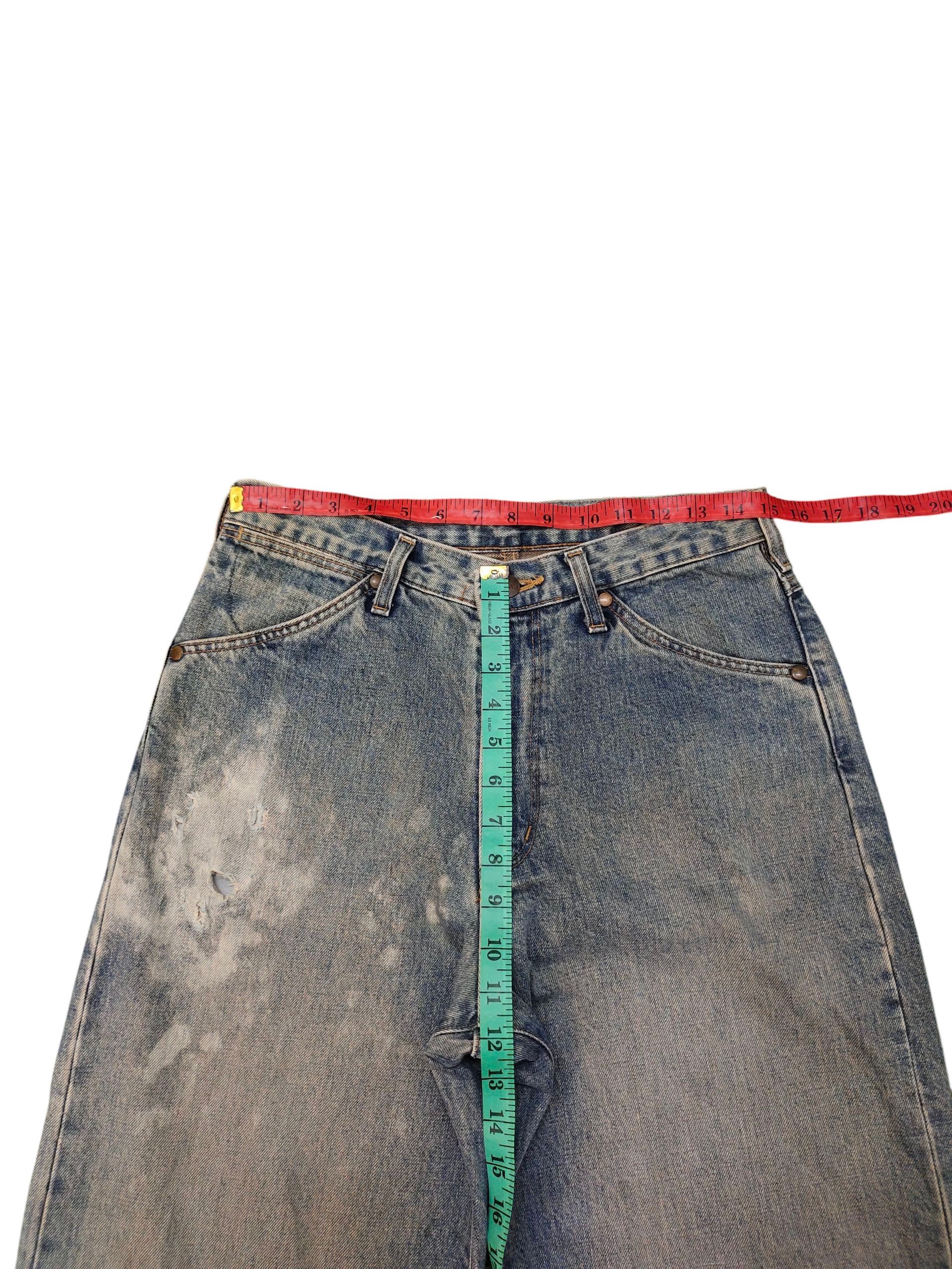 Kapital Vintage 90s Wrangler Selvedge Distress Wide Leg Denim Jeans Size US 30 / EU 46 - 15 Thumbnail