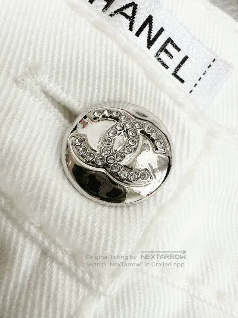 Chanel Chanel White C-pocket jeans Size 25" / US 0 / IT 36 - 6 Thumbnail