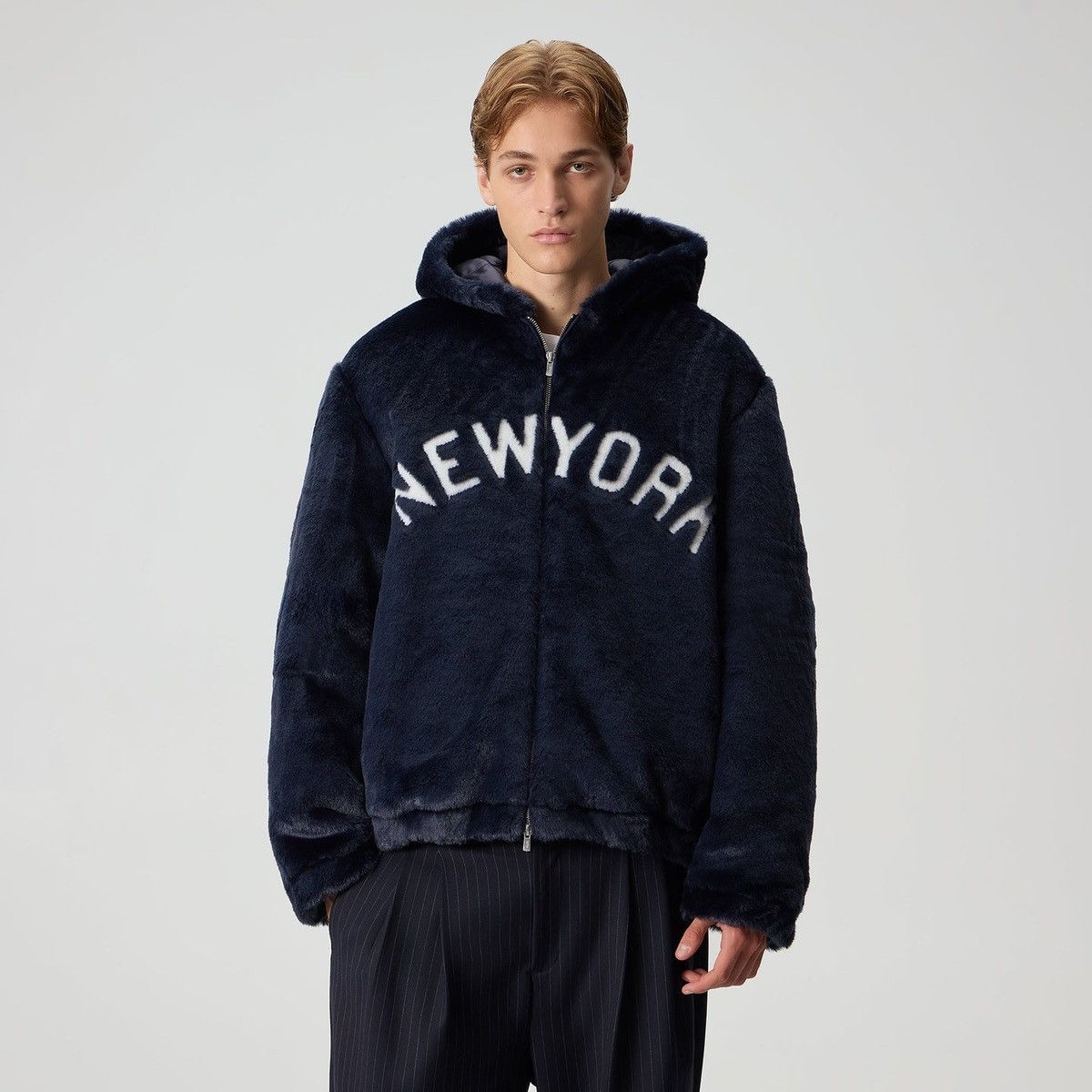 Kith × New York Yankees Kith for the NY Yankees Faux Fur Jacquard Jaysen Hoodie XL Size US XL / EU 56 / 4 - 2 Thumbnail