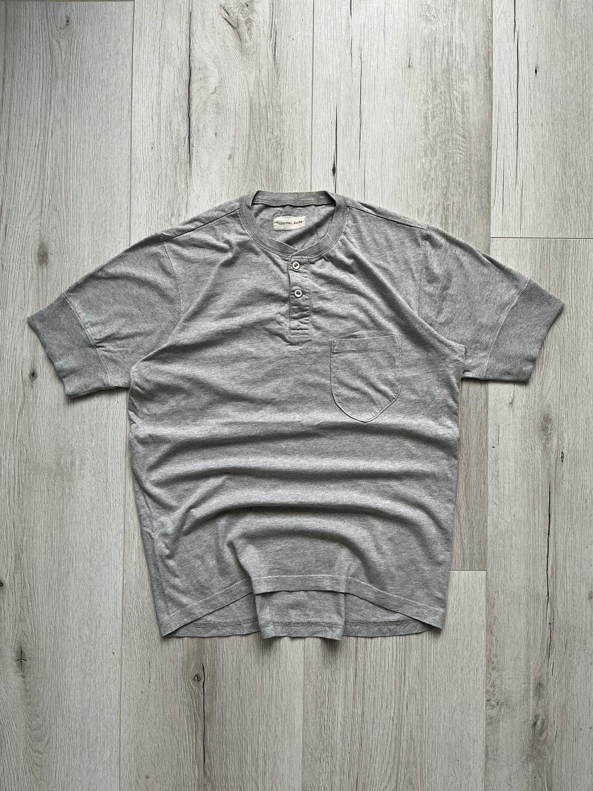 Universal Works × Vintage Universal Works Crazy Chest Pocket Asymmetrical Grey T Shirt Size US L / EU 52-54 / 3 - 1 Thumbnail