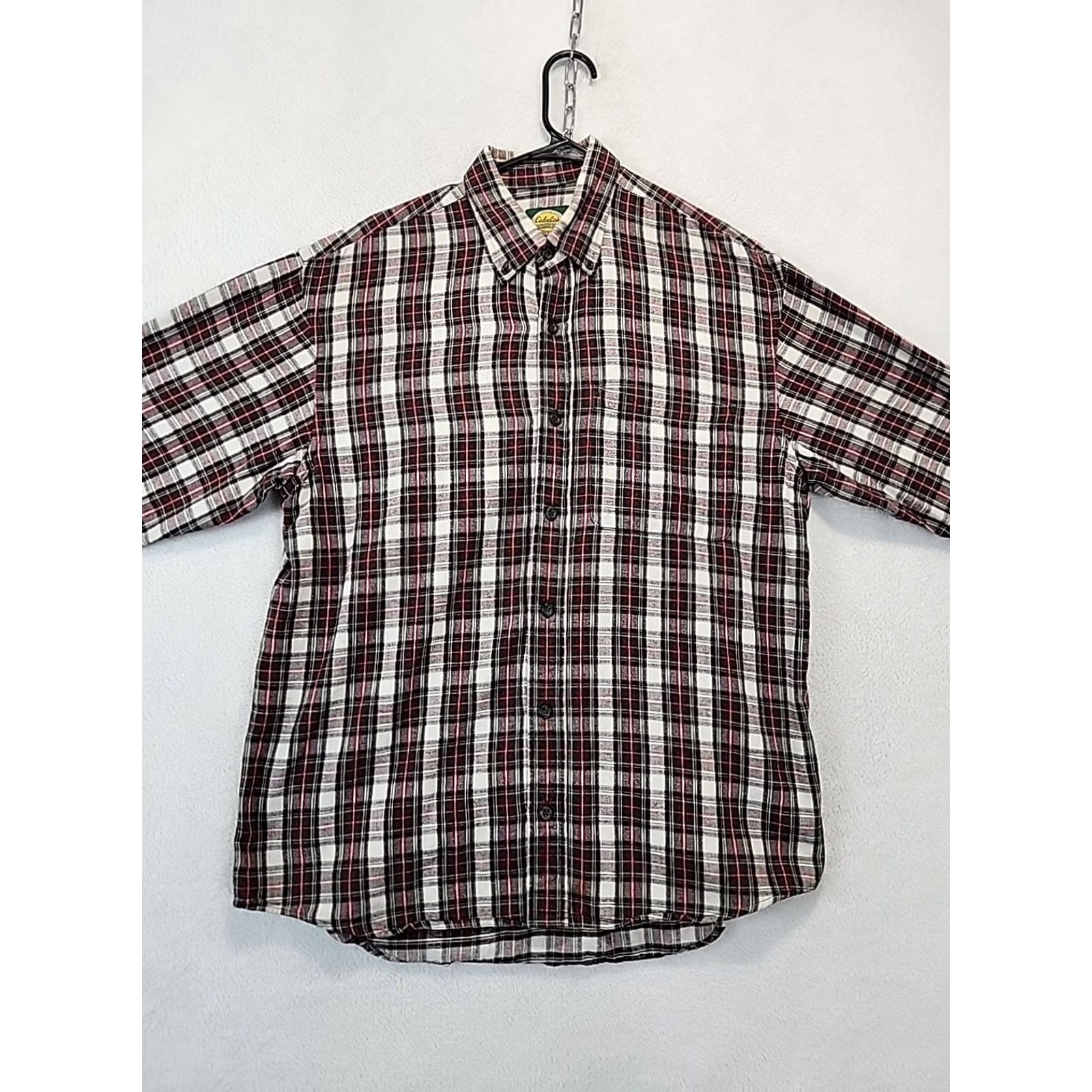 Vintage Cabela’s Christmas Red Green Plaid Flannel Men Sz M Button Down Holiday Shirt Size US M / EU 48-50 / 2 - 3 Thumbnail