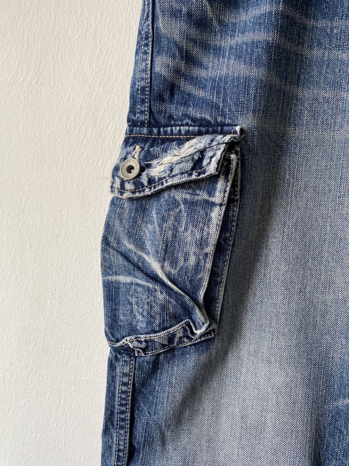 Japanese Brand John Bull Cargo Distressed Denim