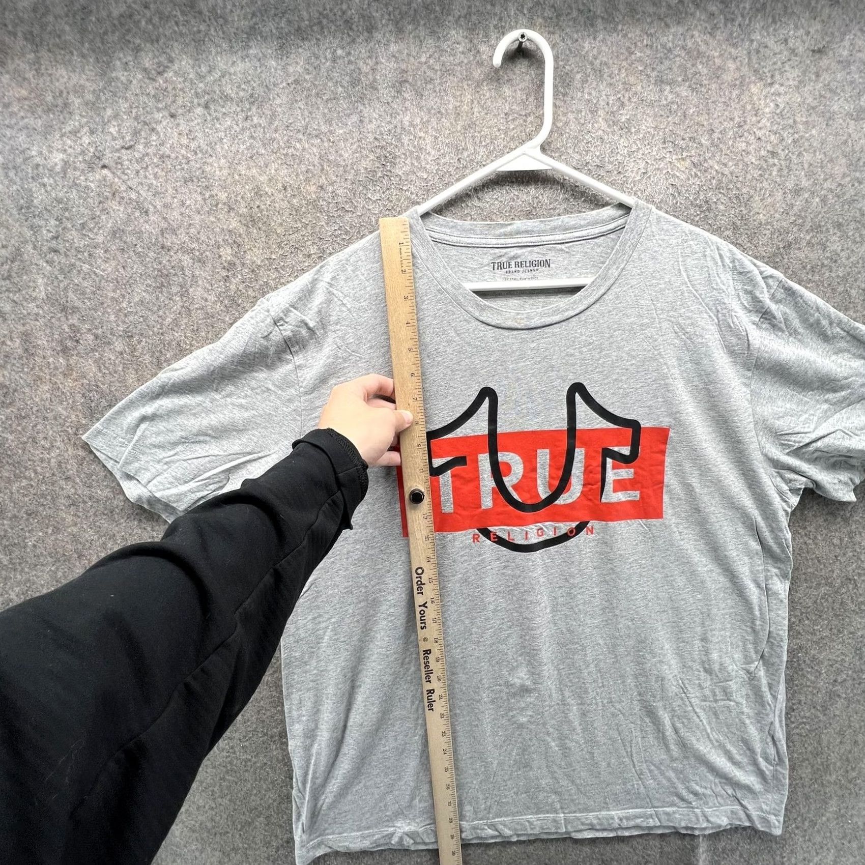True Religion True Religion Shirt Mens 3XL Gray Red Block Logo Horseshoe Graphic Tee Tagless Shirt Men 3XL Gray Red Block Logo Horseshoe Graphic Tee Tagless Size US XXL / EU 58 / 5 - 5 Thumbnail
