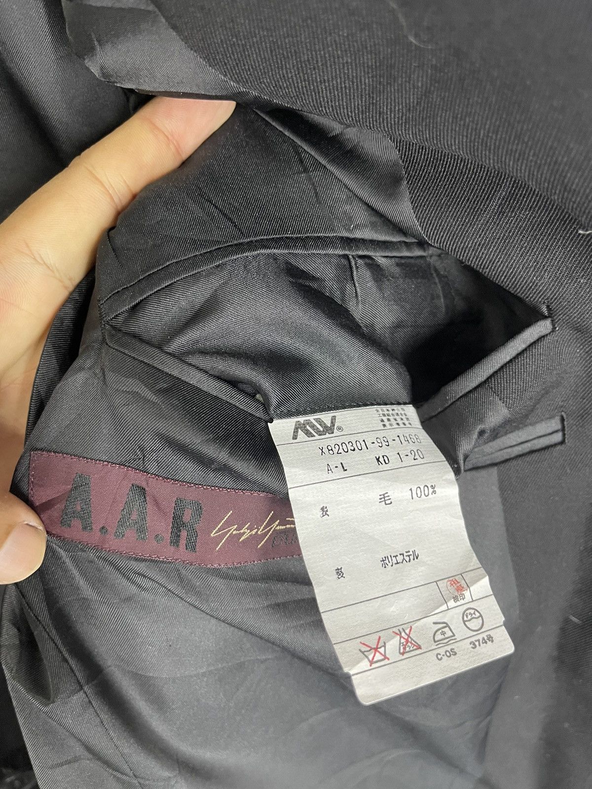 Yohji Yamamoto VINTAGE AGAINST ALL RISK by YOHJI YAMAMOTO SIGNATURE BLAZER Size 38L - 5 Thumbnail