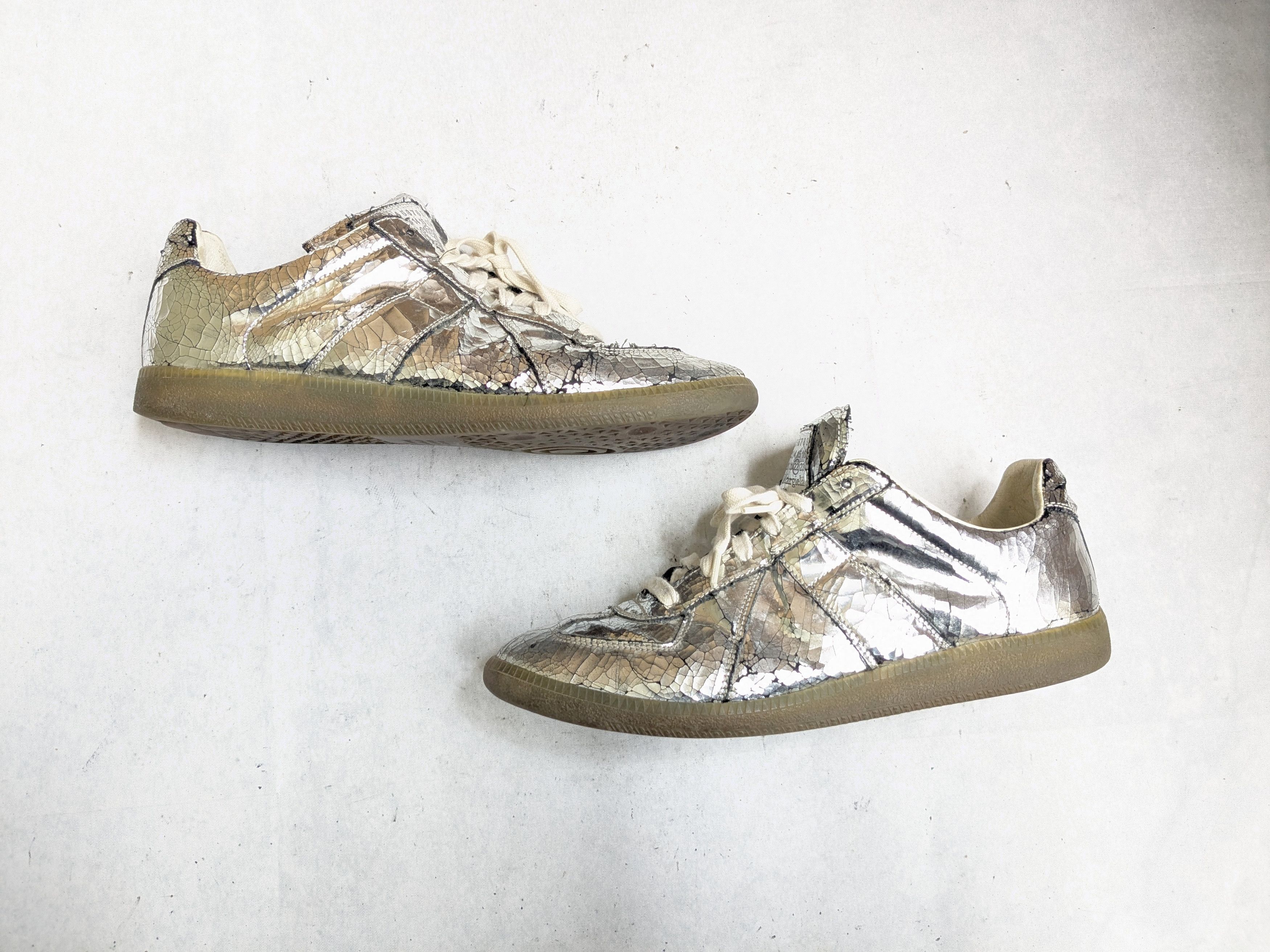 Maison Margiela Maison Margiela Replica GAT Silver 9 42 Low Tops Size US 9 / EU 42 - 1 Thumbnail