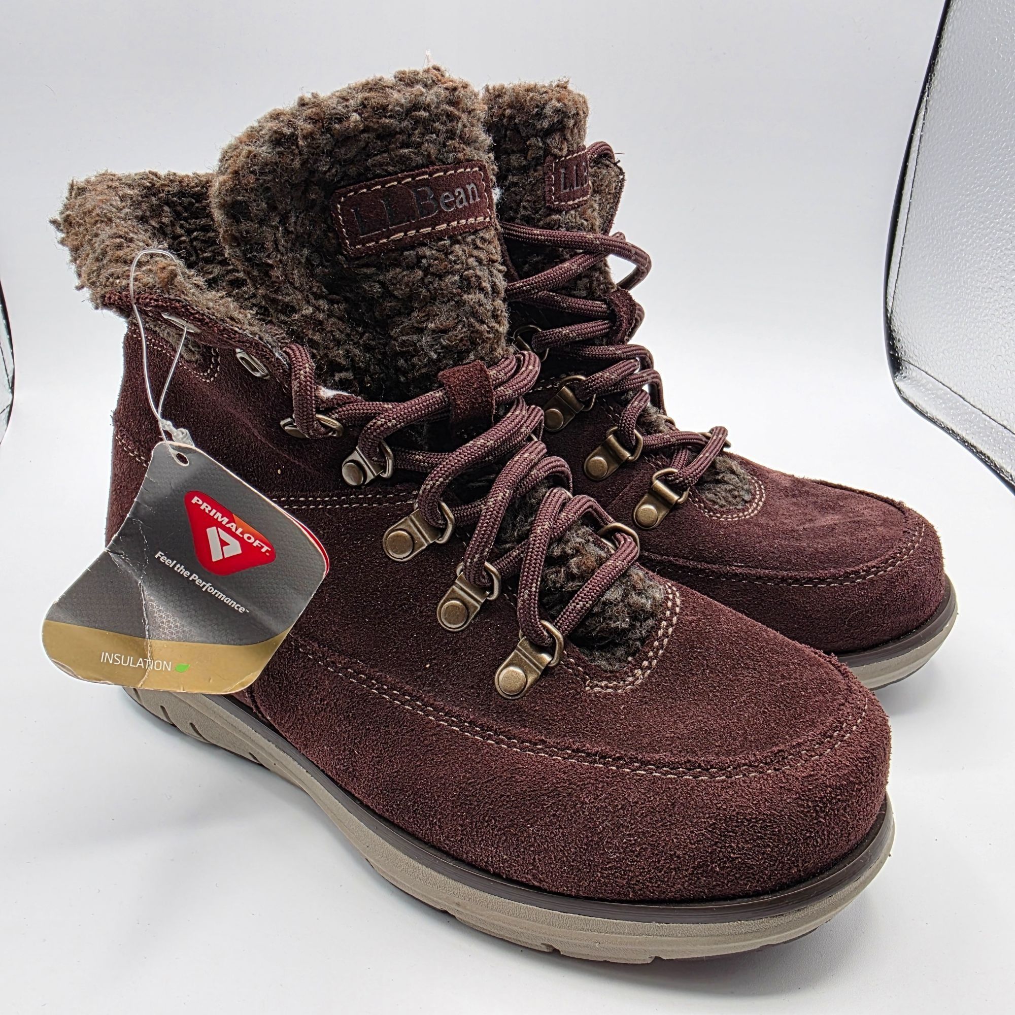L.L. Bean LL Bean Mountain Lodge Womens Size 6 Brown Boots Fleece Coll Size US 6 / IT 36 - 1 Thumbnail