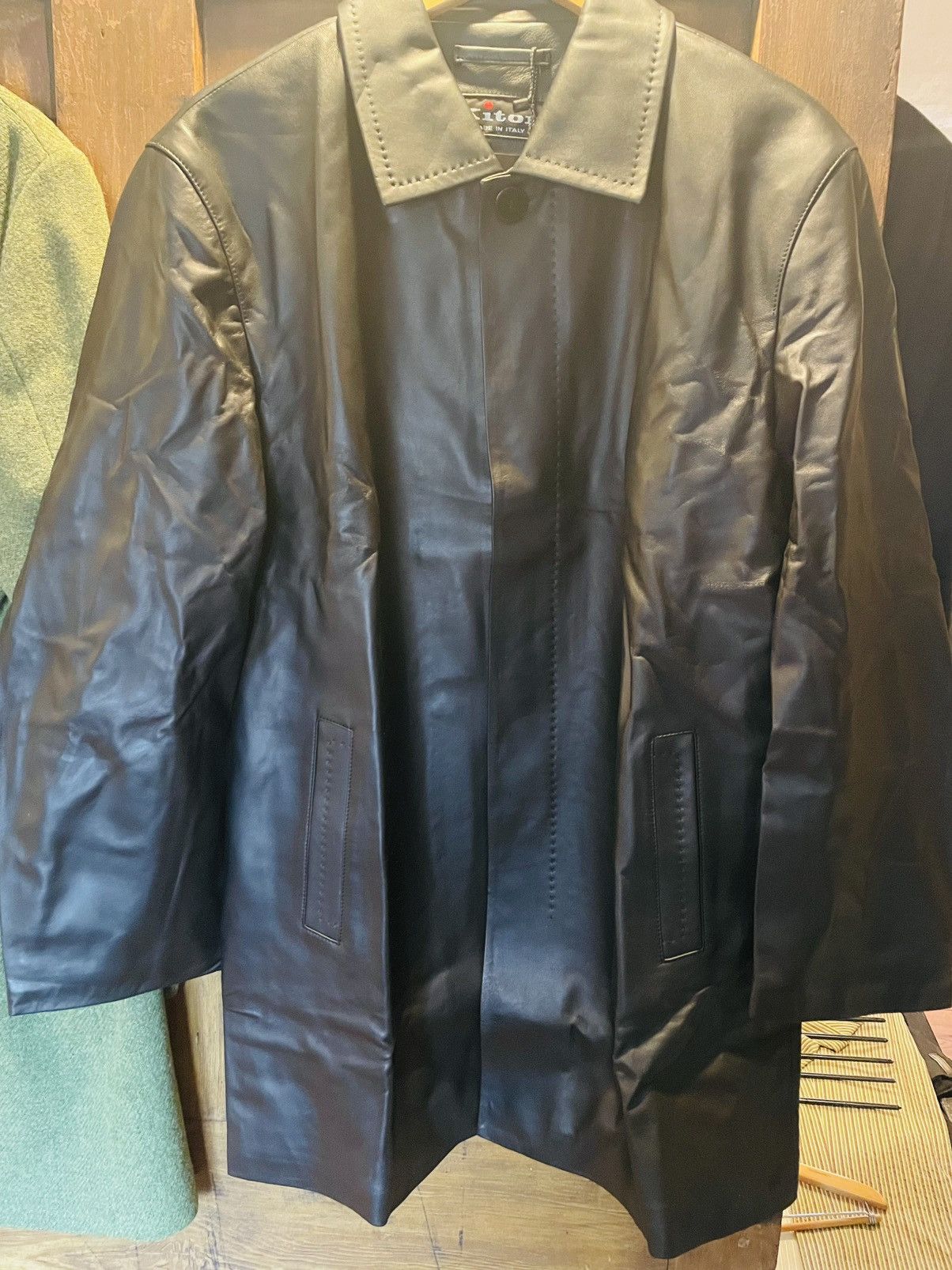 Kiton Sheepskin Leather Jacket Size US L / EU 52-54 / 3 - 1 Thumbnail