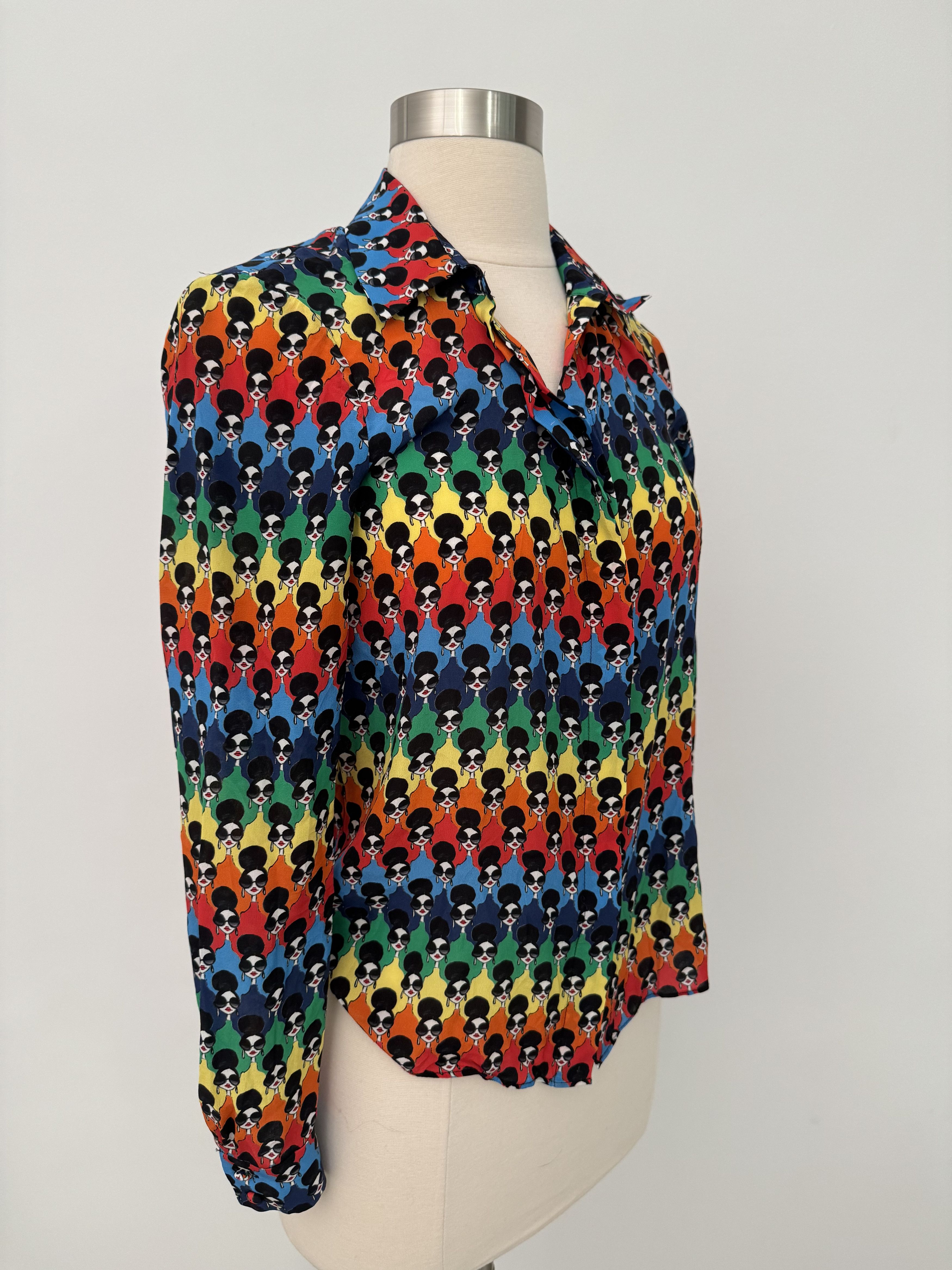 Alice + Olivia Sassy Stacey Willa Printed Placet Top Size XS / US 0-2 / IT 36-38 - 3 Thumbnail
