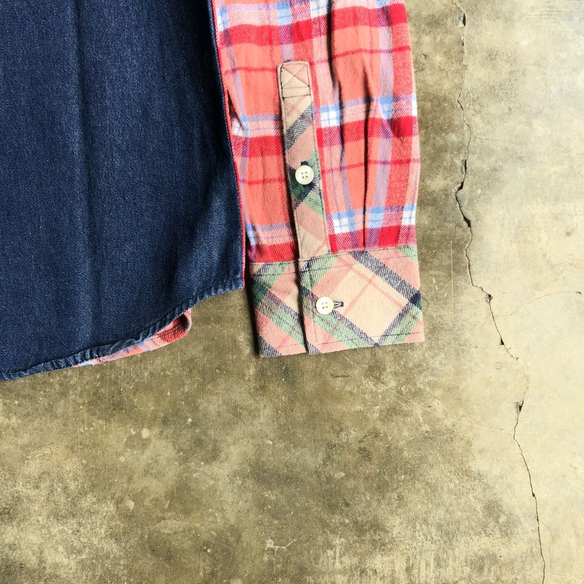 Hysteric Glamour 2000s X-girl Patchwork Double Pocket Button Up Shirt Size US M / EU 48-50 / 2 - 9 Thumbnail