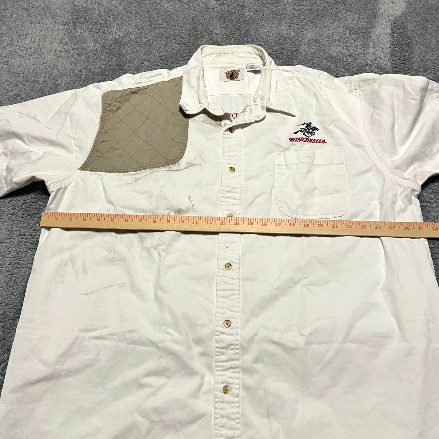 Vintage Winchester Shirt Mens XXL Short Sleeve Button Down Padded Shoulder White 2XL Regular Mens Size US XXL / EU 58 / 5 - 6 Thumbnail