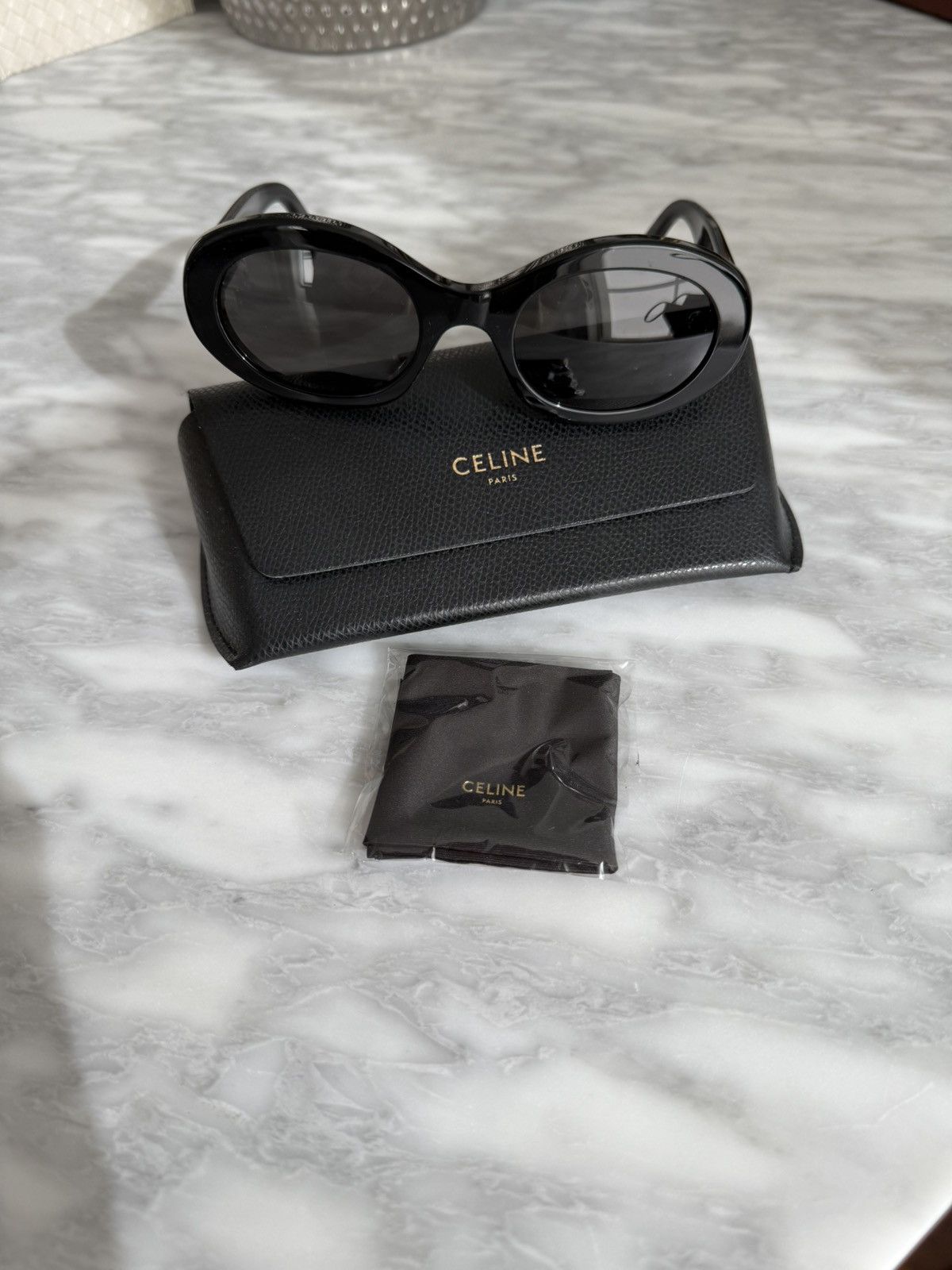 Celine Celine Triomphe Oval-frame black sunglasses Size ONE SIZE - 5 Thumbnail