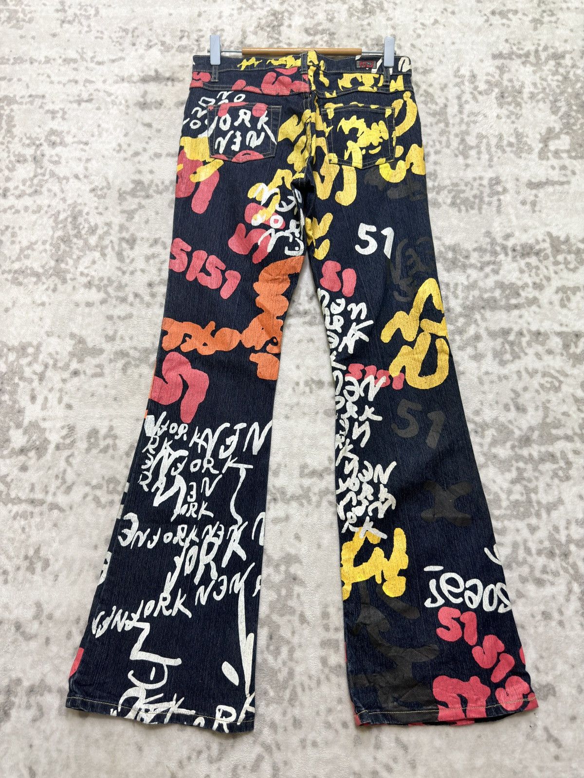 Hysteric Glamour Nesso Graffiti Print Flare Jeans Y2K Streetwear Bootcut Size US 28 / EU 44 - 2 Thumbnail