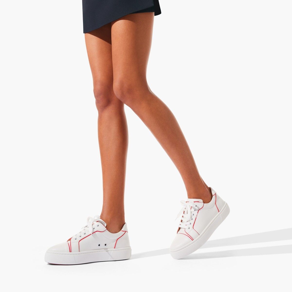 Christian Louboutin o1s1wg110225 Vieirissima Leather Sneakers in White Size US 10 / IT 40 - 5 Thumbnail