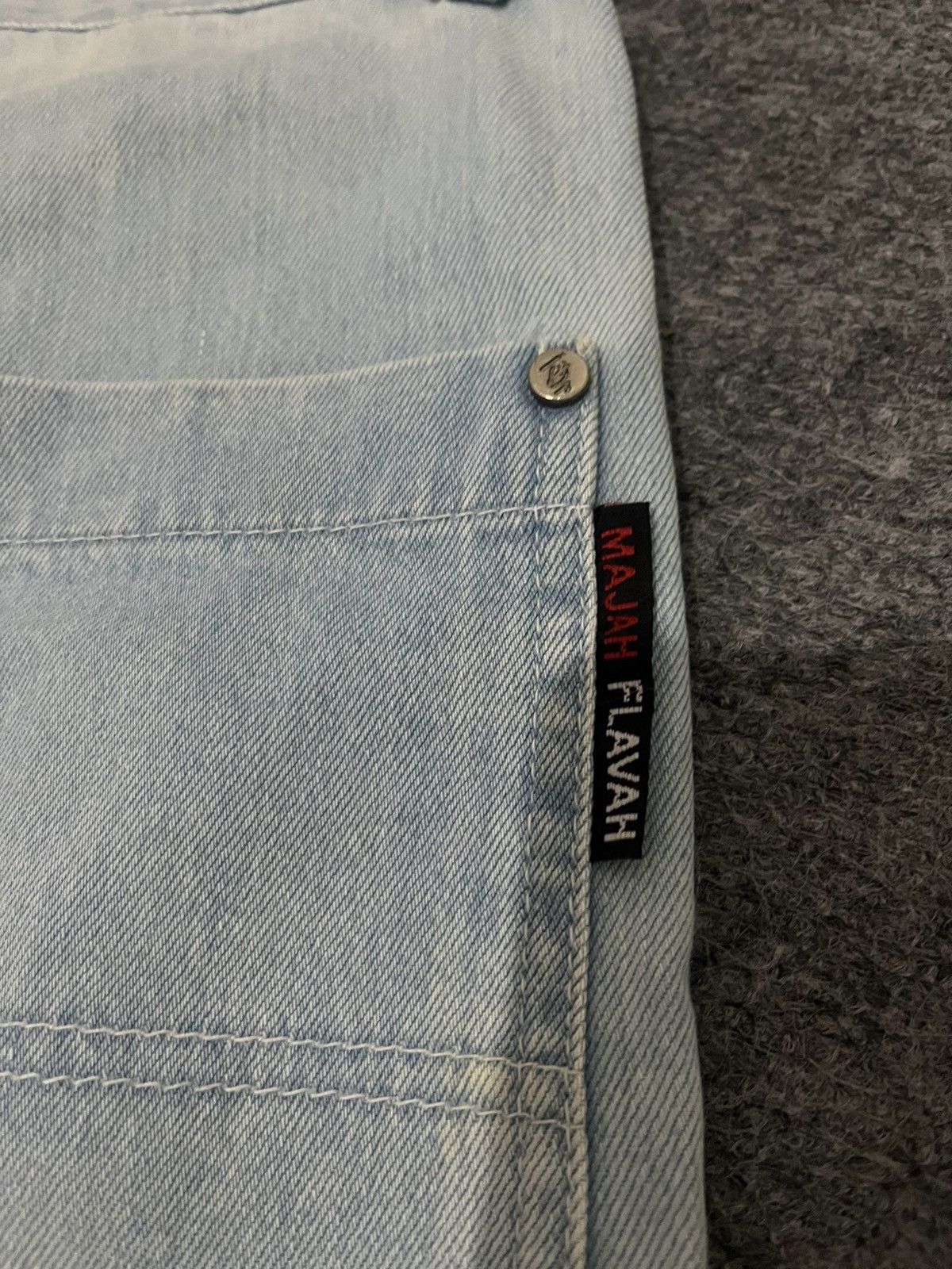 Rap Tees Vintage Majah Flavah Baggy Denim Jorts Y2K Skater Style La Size US 32 / EU 48 - 6 Thumbnail