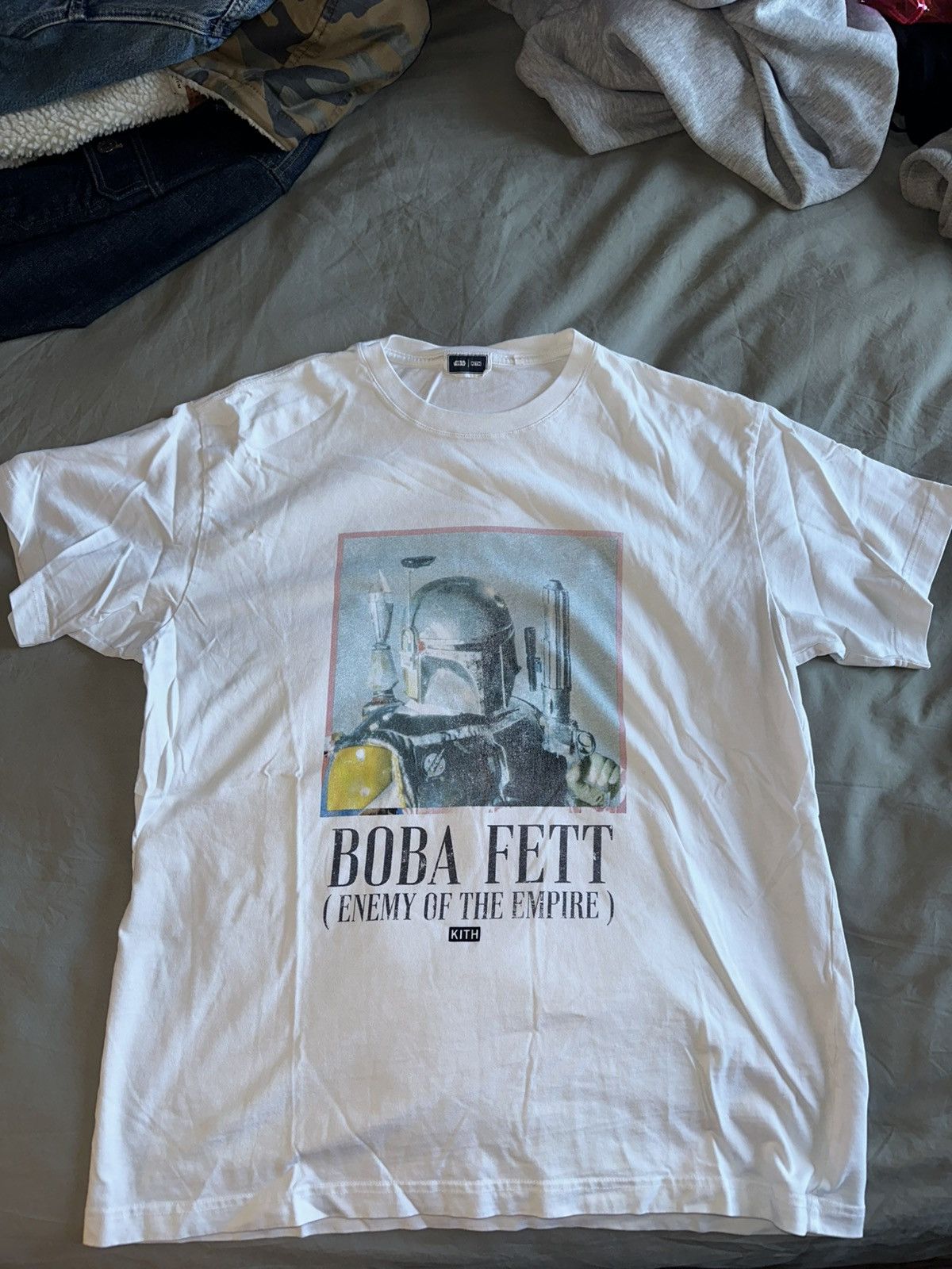 ☆ KITH x STAR WARS Boba Fett vintage tee コラボTシャツ☆ Kith x STAR WARS Boba Fett Vintage Tee White Men's - FW21 - US