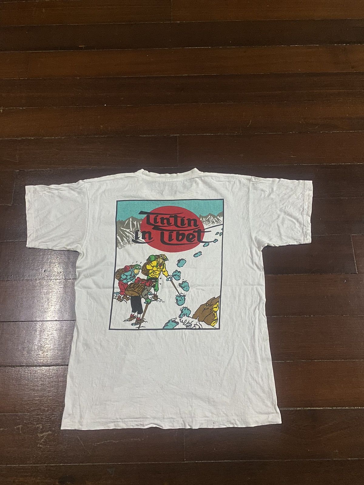 Anime × Cartoon Network × Vintage Rare vintage cartoon tintin in tibet over print tee Size US XXL / EU 58 / 5 - 1 Thumbnail